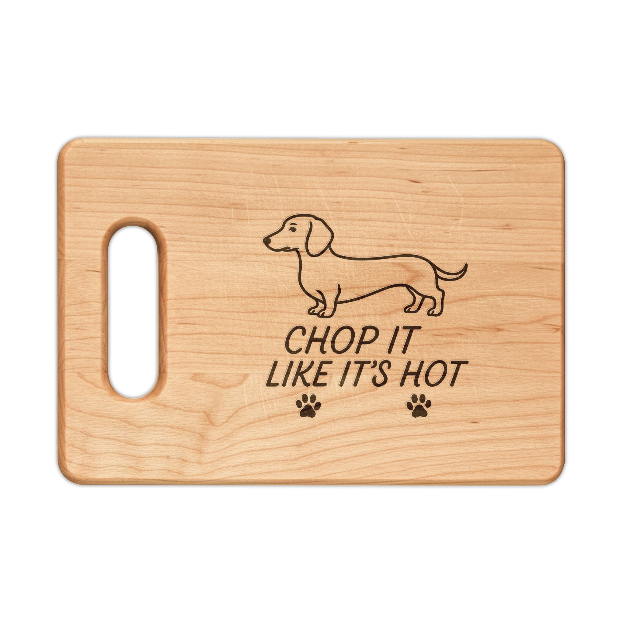 Dachshund Design cutting board walnut or maple wood