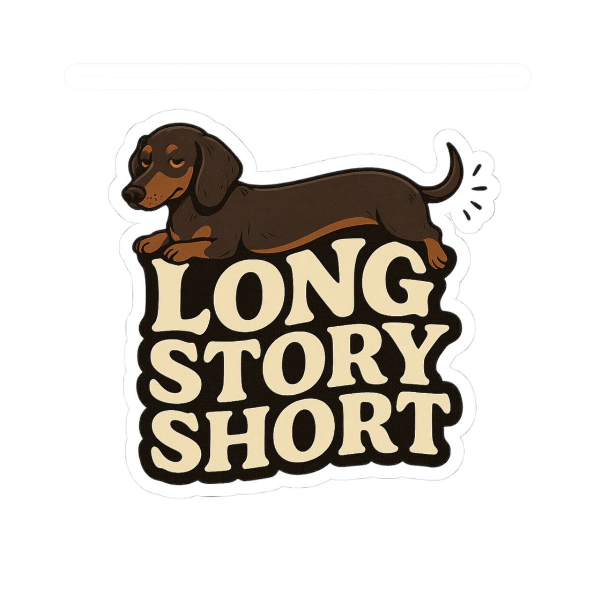 Dachshund sticker, cup sticker, laptop sticker