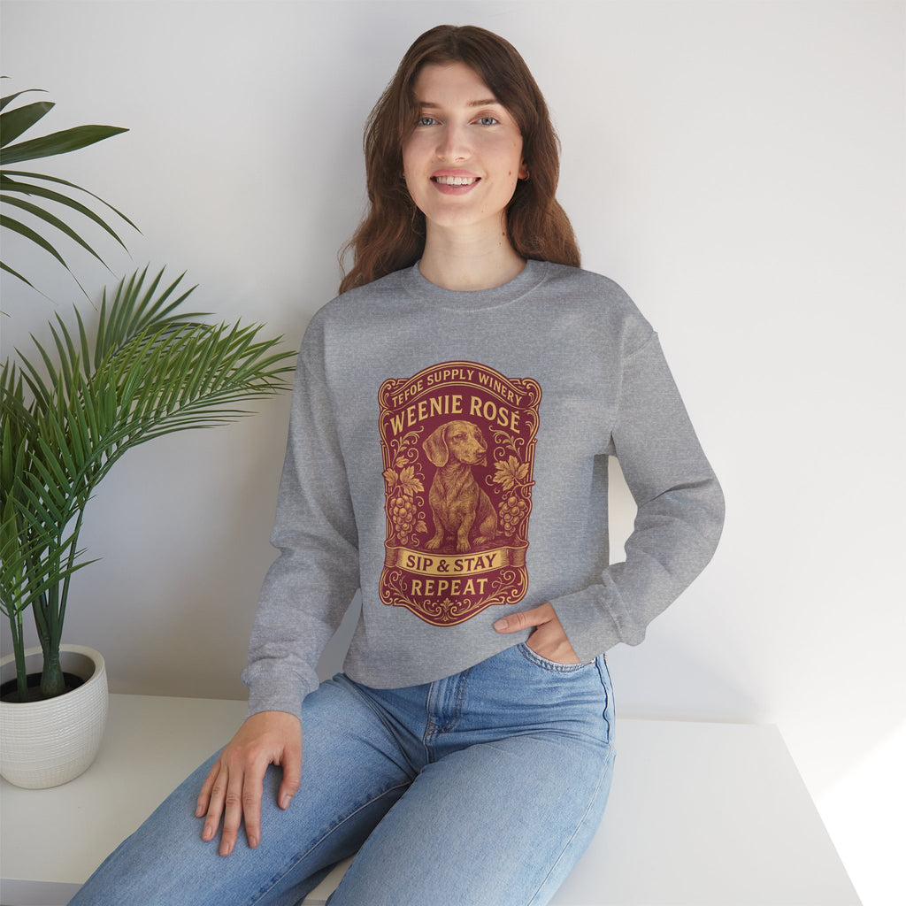Dachshund Wine Lover Crewneck sweatshirt