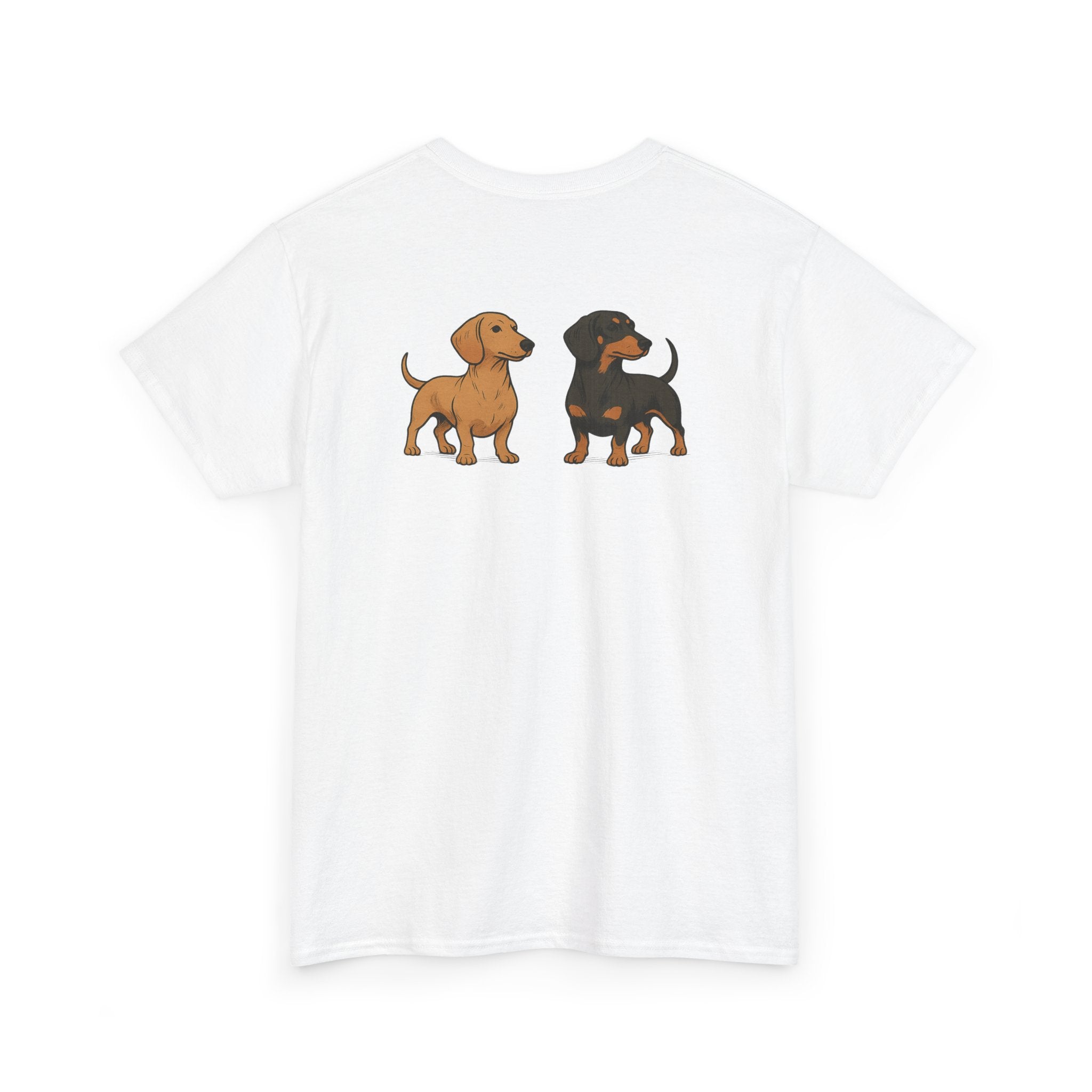 Dachshund Duo Tee – "Low Riders on Duty" Cute Wiener Dog T‑Shirt