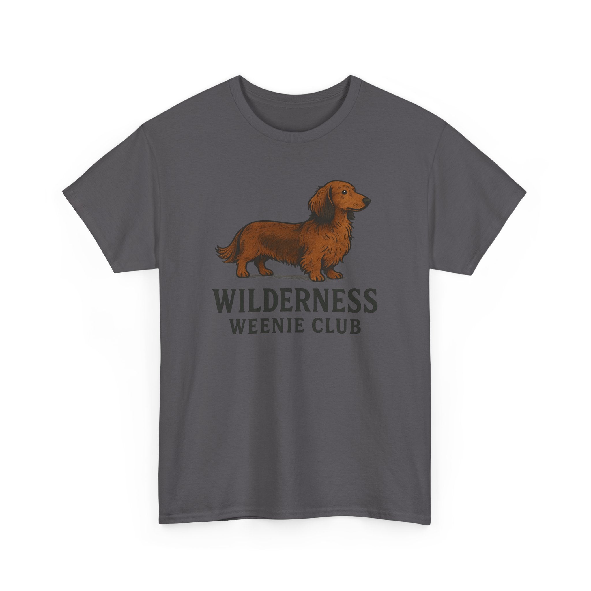 Dachshund T-Shirt — "Wilderness Weenie Club" Cute Outdoorsy Dog Tee