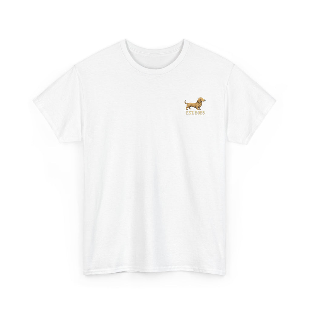 Dachshund T-Shirt — "The Wiener Works Co." Graphic Tee