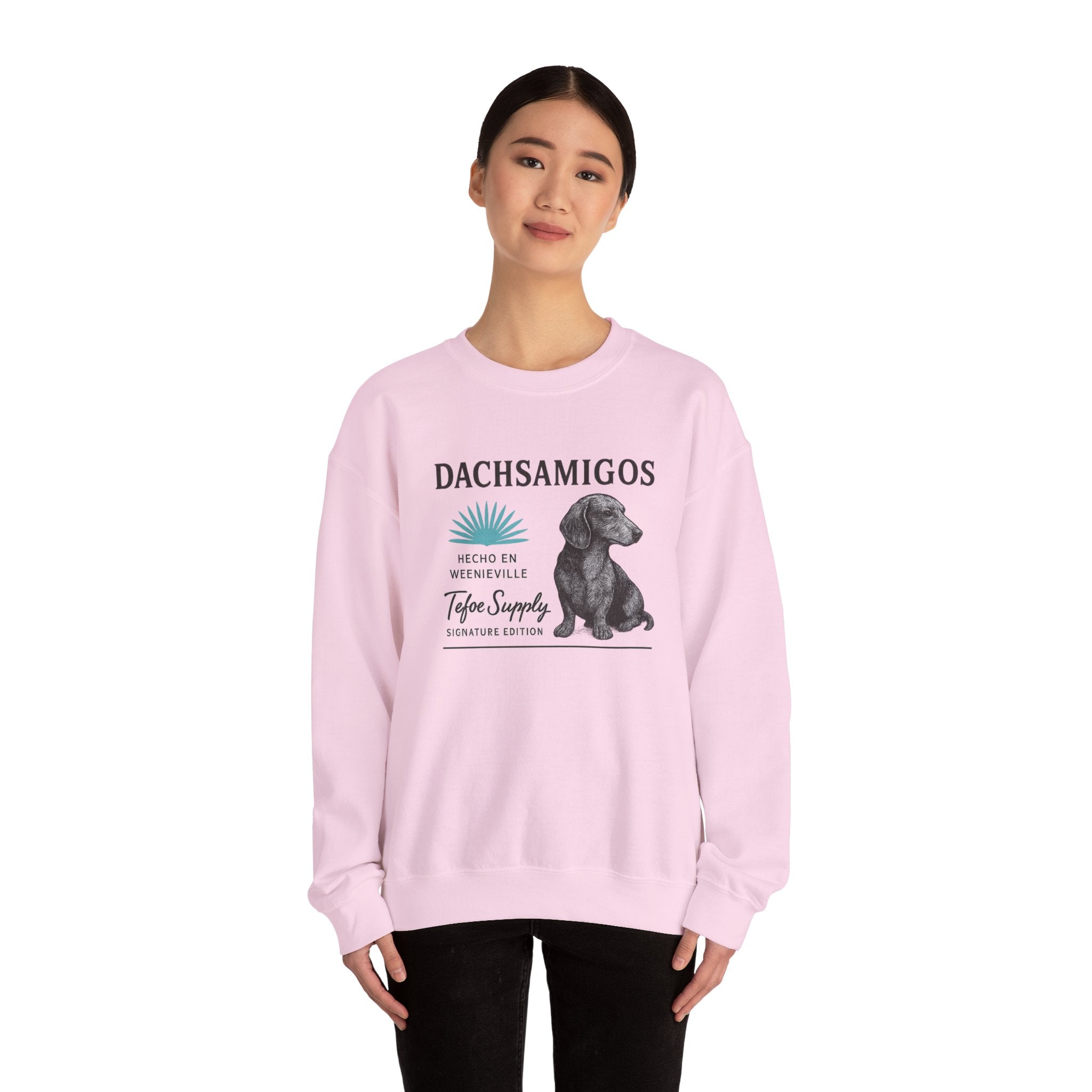 Dachsamigos Sweatshirt — Cute Dachshund Graphic Crewneck