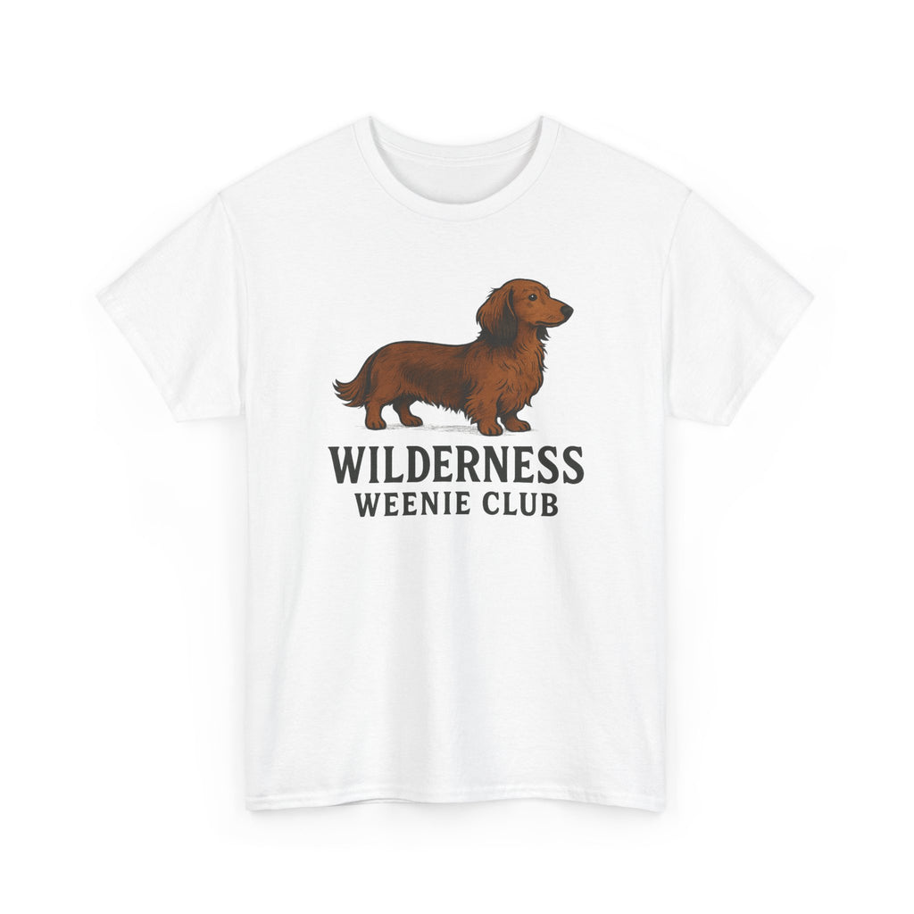 Dachshund T-Shirt — "Wilderness Weenie Club" Cute Outdoorsy Dog Tee