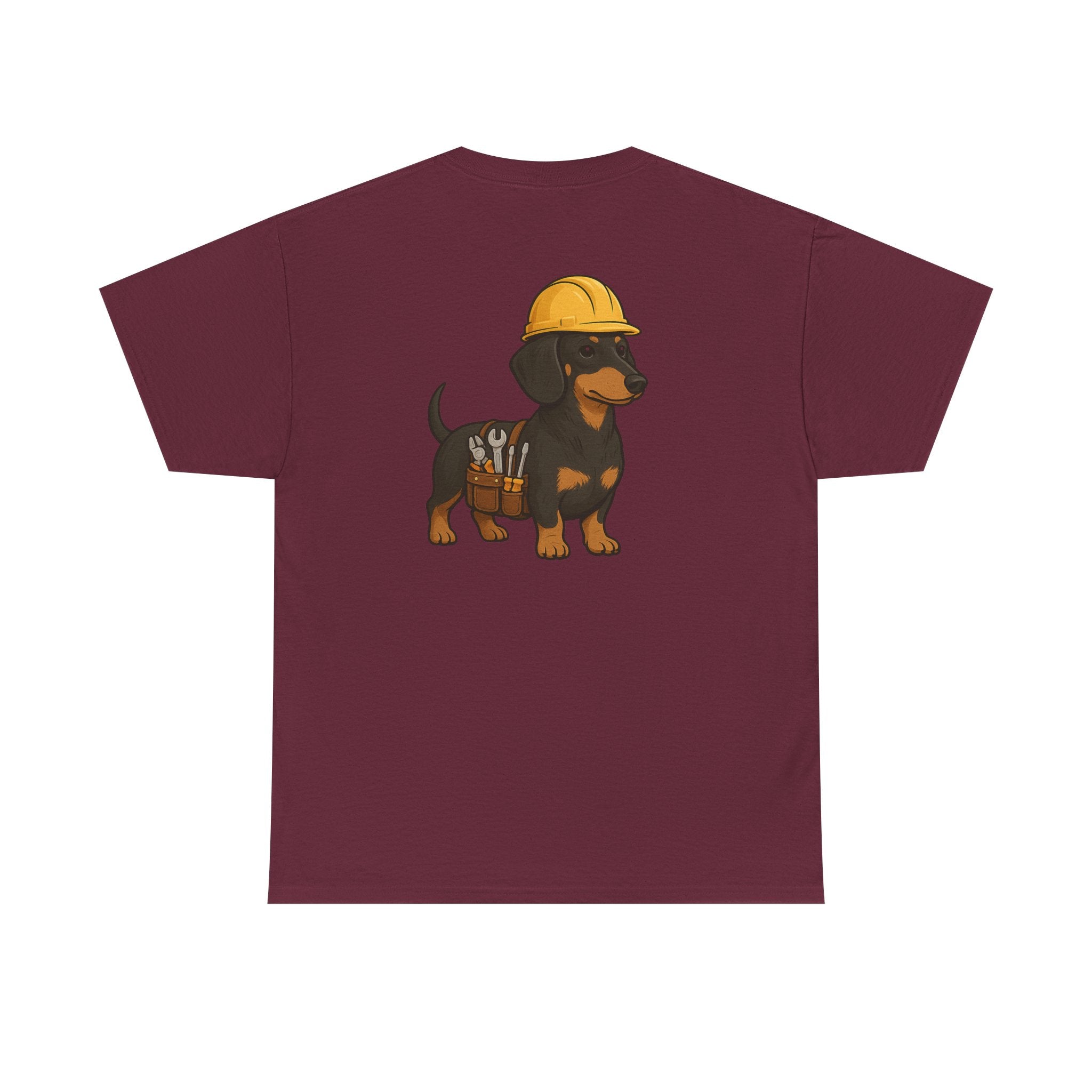 Dachshund Construction Crew Tee — Cute Dog Builder Graphic T-Shirt