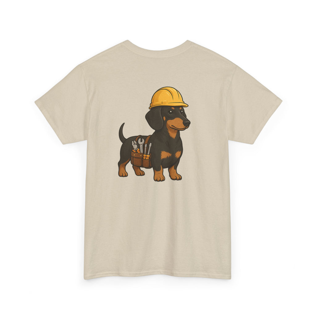 Dachshund Construction Crew Tee — Cute Dog Builder Graphic T-Shirt