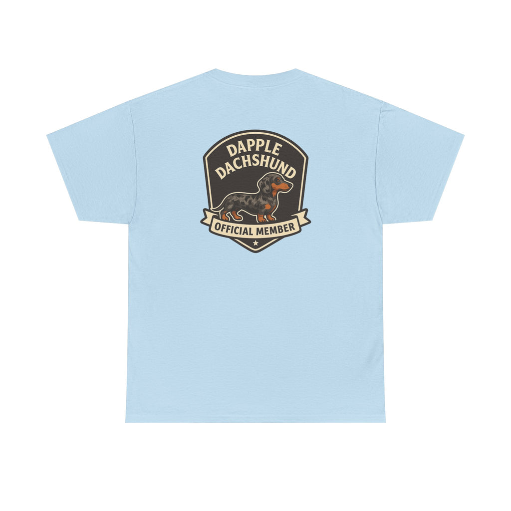 Dapple Dachshund Tee — "Official Member" Dog Lover Graphic T-Shirt