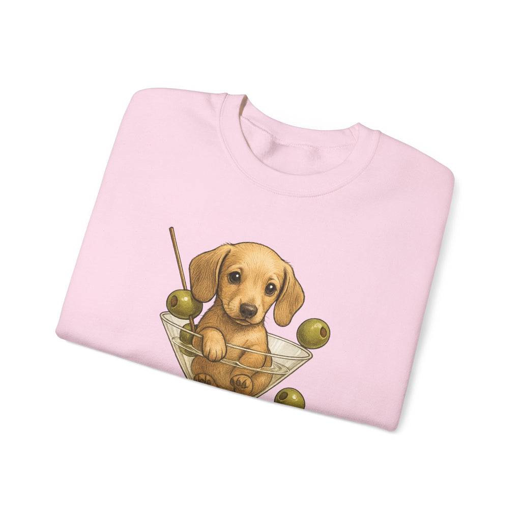 Dachshund Martini Sweatshirt — Wiener Dog Cocktail Crewneck