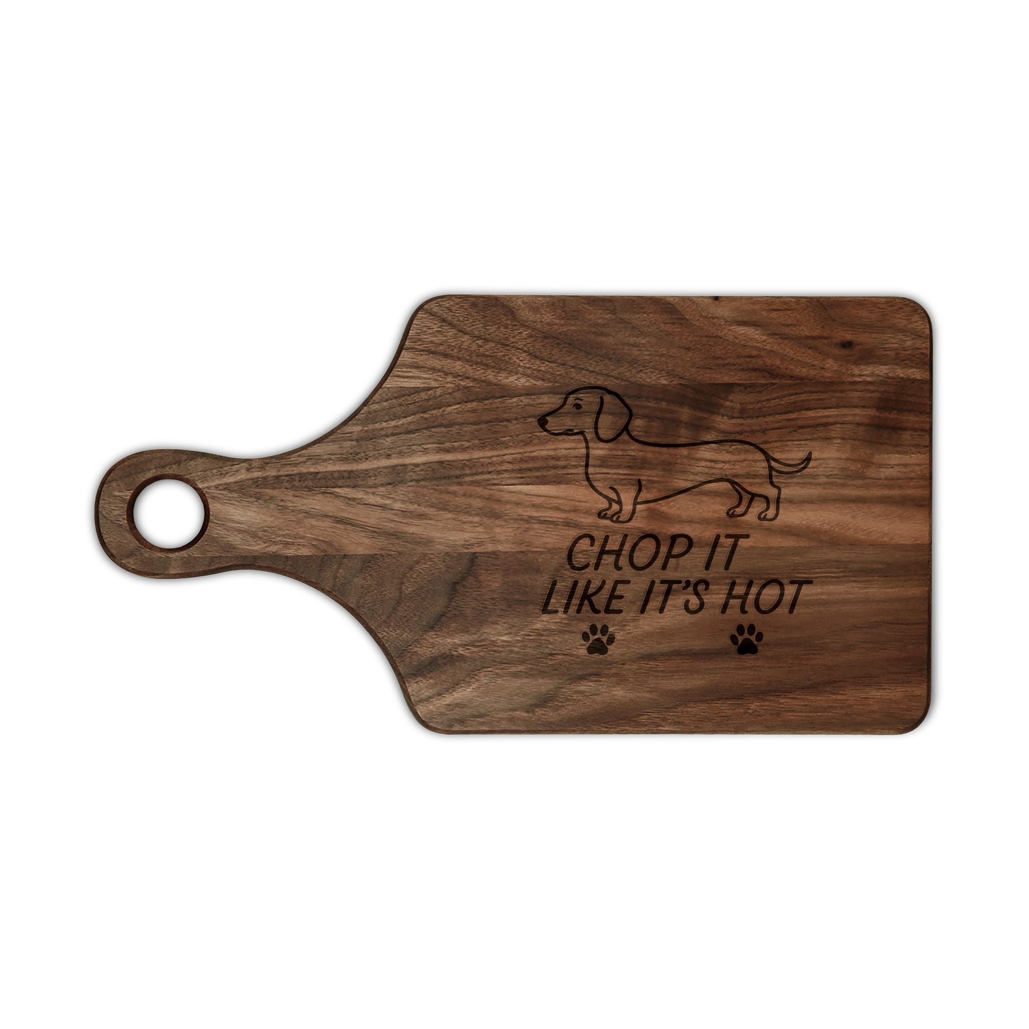 Dachshund Design cutting board walnut or maple wood