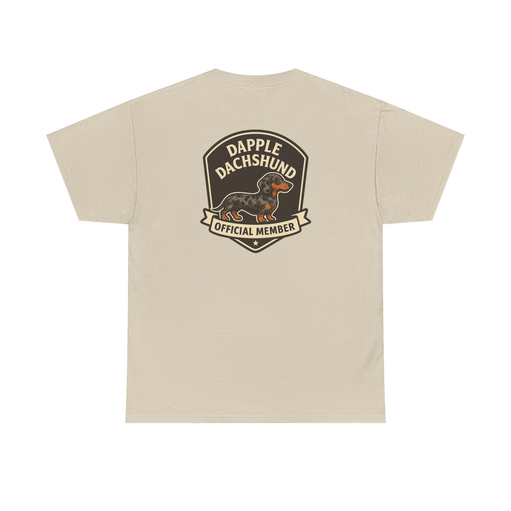 Dapple Dachshund Tee — "Official Member" Dog Lover Graphic T-Shirt