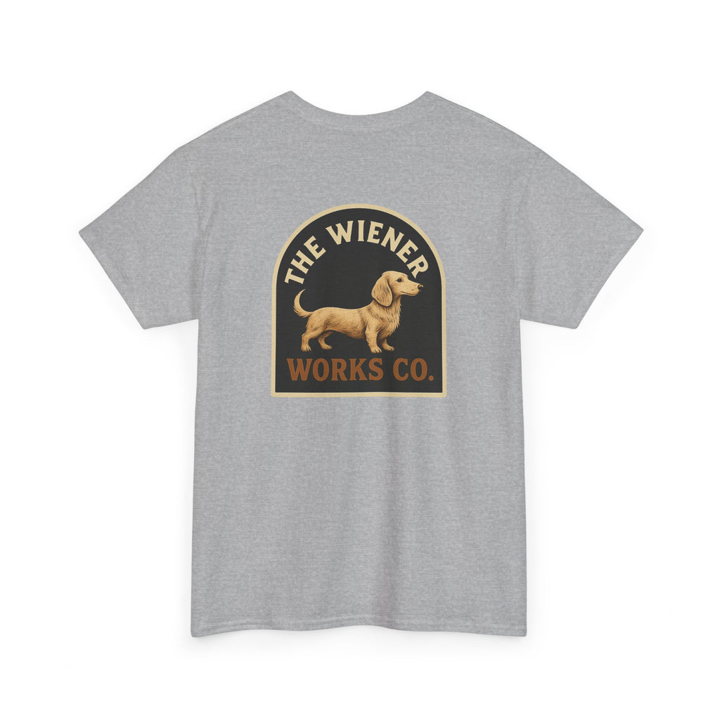 Dachshund T-Shirt — "The Wiener Works Co." Graphic Tee