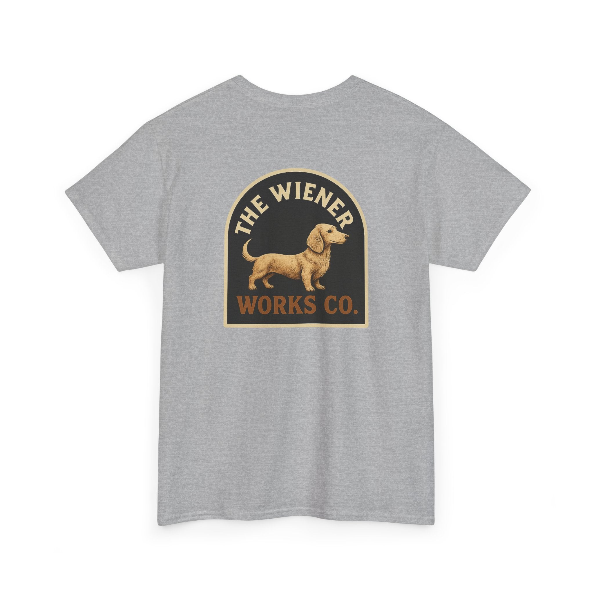Dachshund T-Shirt — "The Wiener Works Co." Graphic Tee