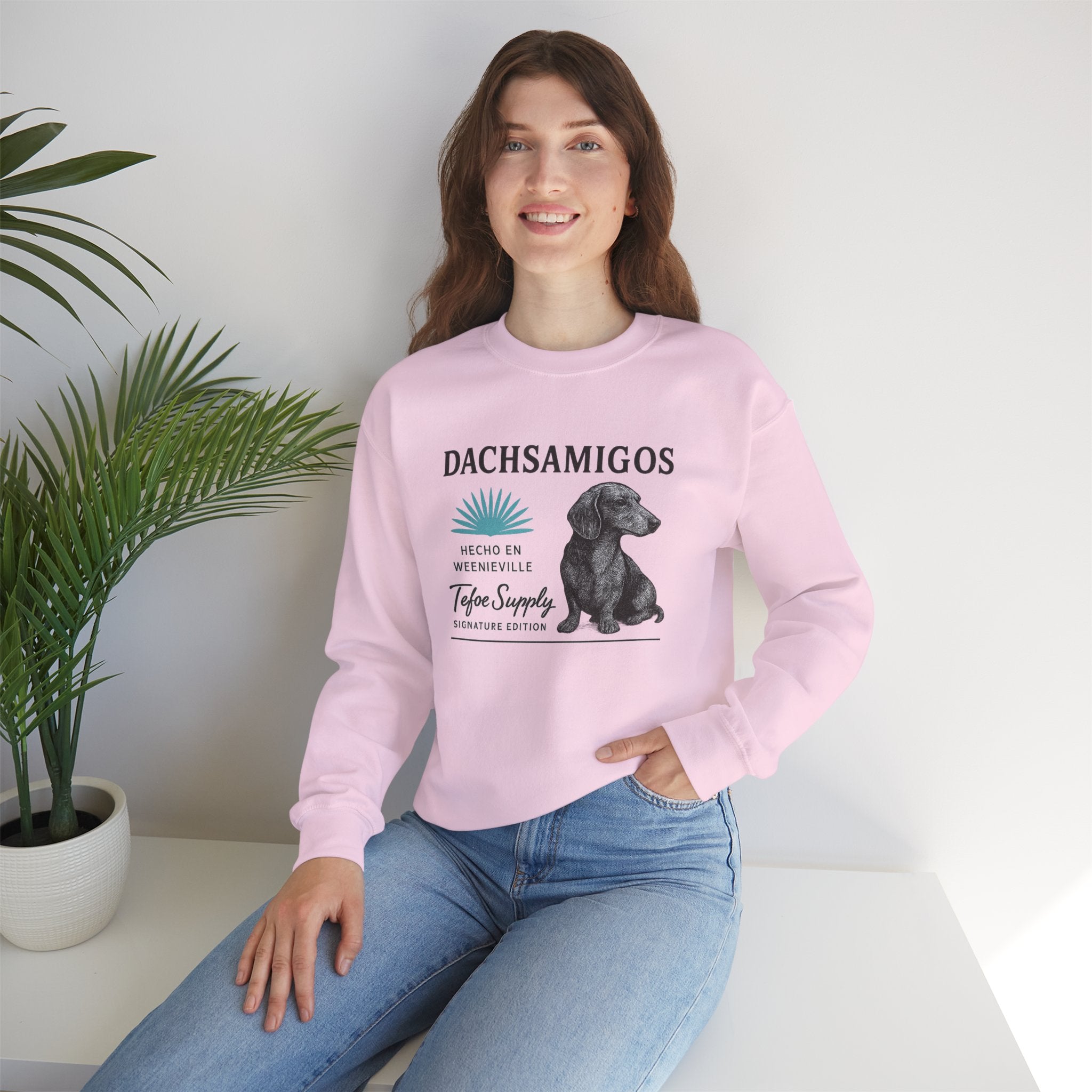 Dachsamigos Sweatshirt — Cute Dachshund Graphic Crewneck