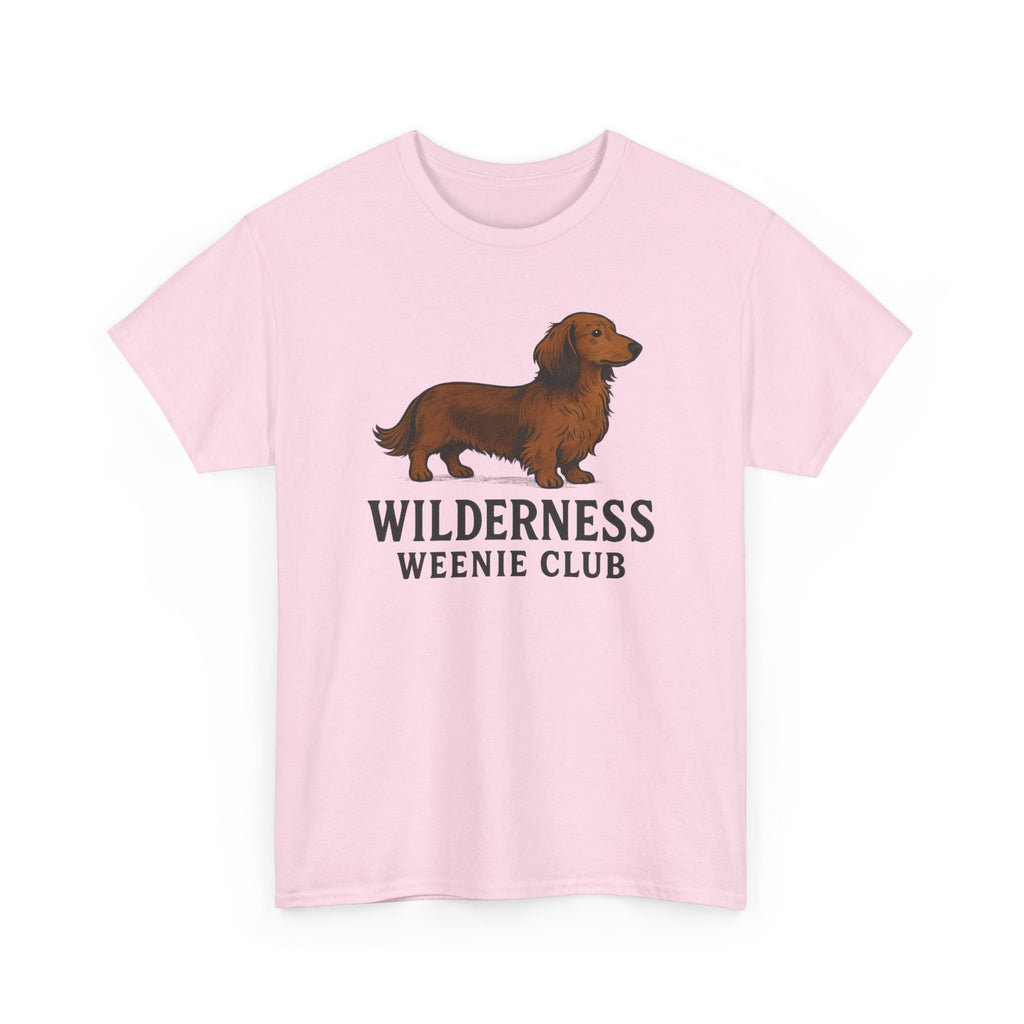 Dachshund T-Shirt — "Wilderness Weenie Club" Cute Outdoorsy Dog Tee