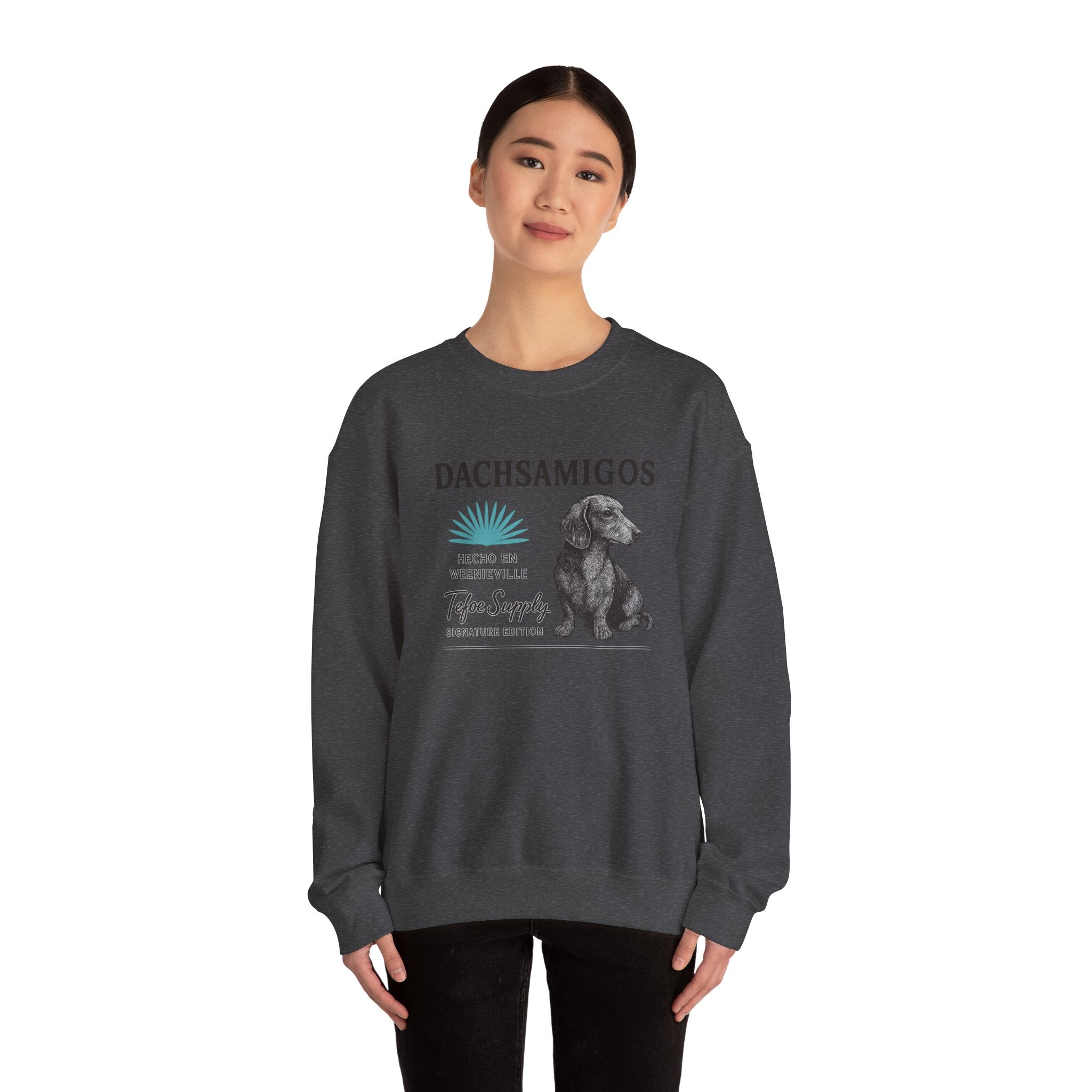 Dachsamigos Sweatshirt — Cute Dachshund Graphic Crewneck