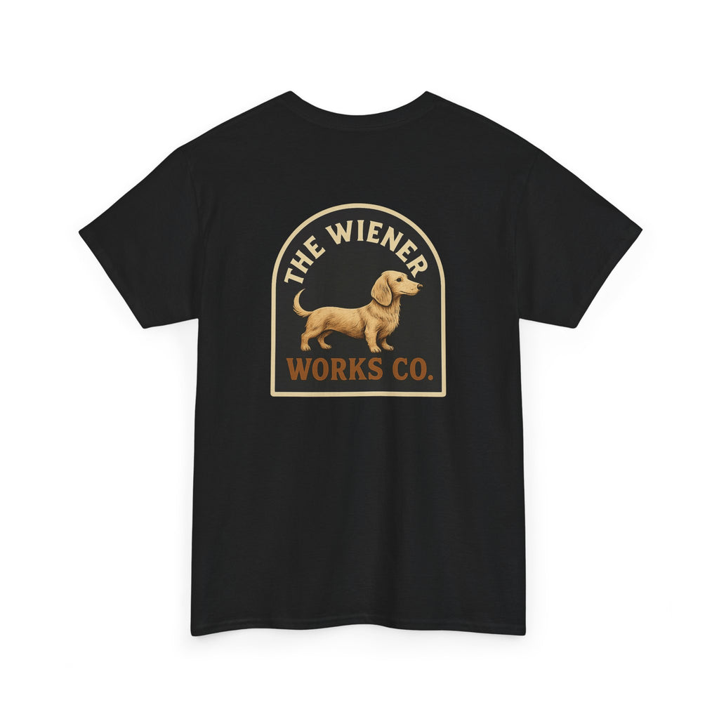 Dachshund T-Shirt — "The Wiener Works Co." Graphic Tee