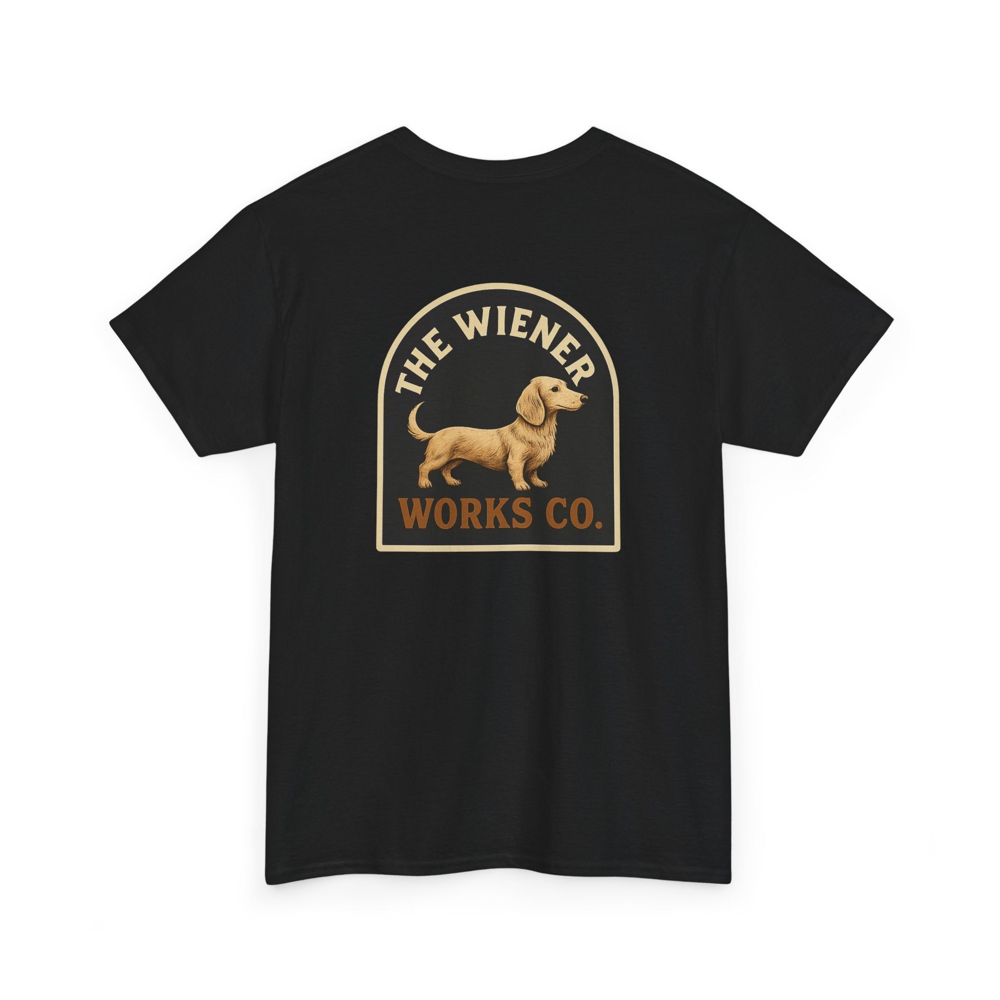 Dachshund T-Shirt — "The Wiener Works Co." Graphic Tee