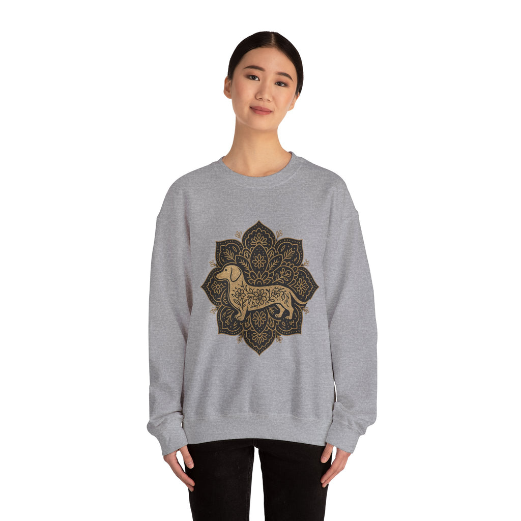 Dachshund Mandala unisex Crewneck Sweatshirt