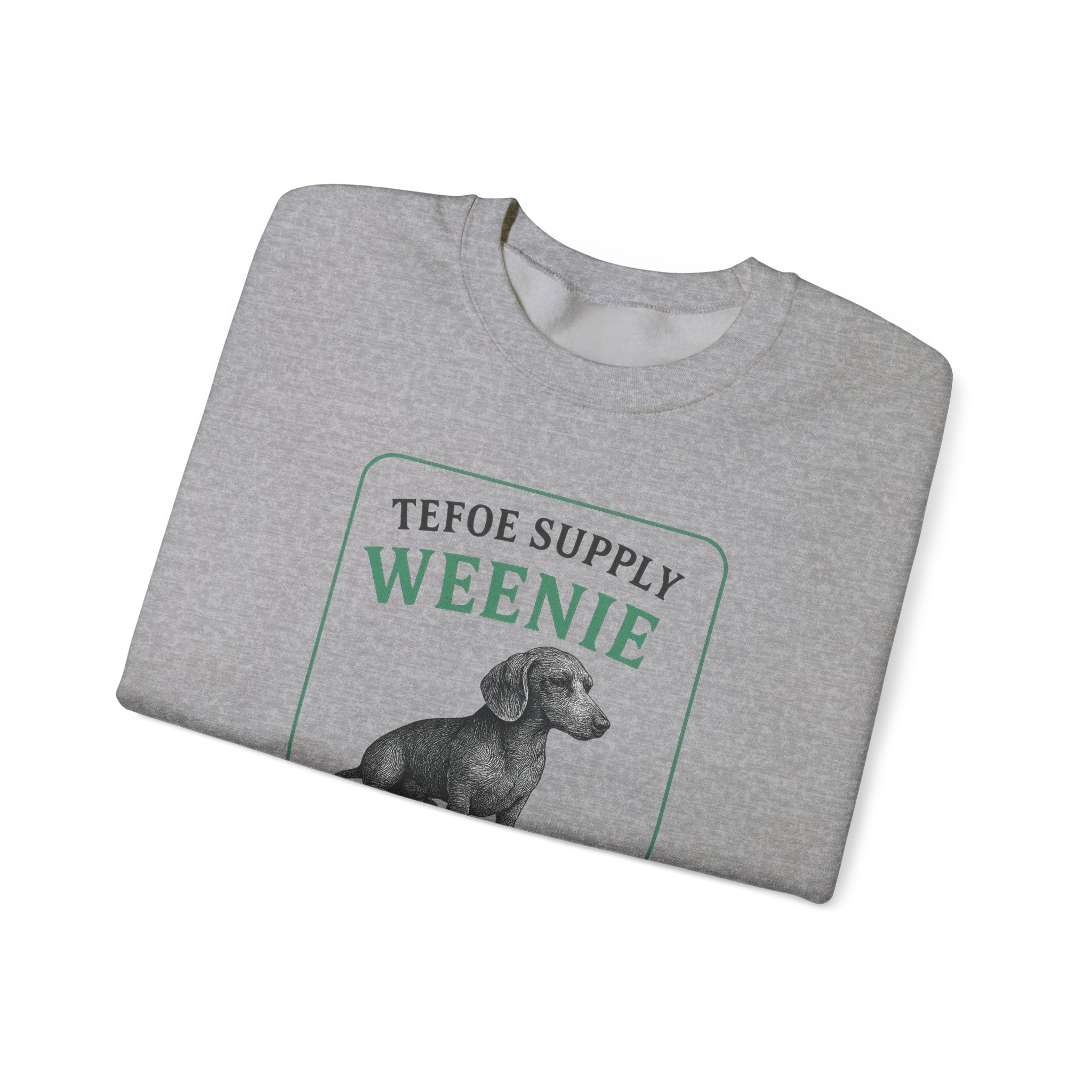 Weenie Patron Crewneck Sweatshirt — Dachshund 'Patrón' Graphic Crew