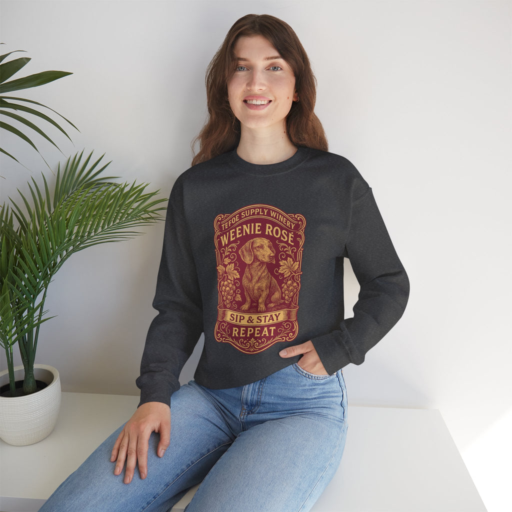 Dachshund Wine Lover Crewneck sweatshirt