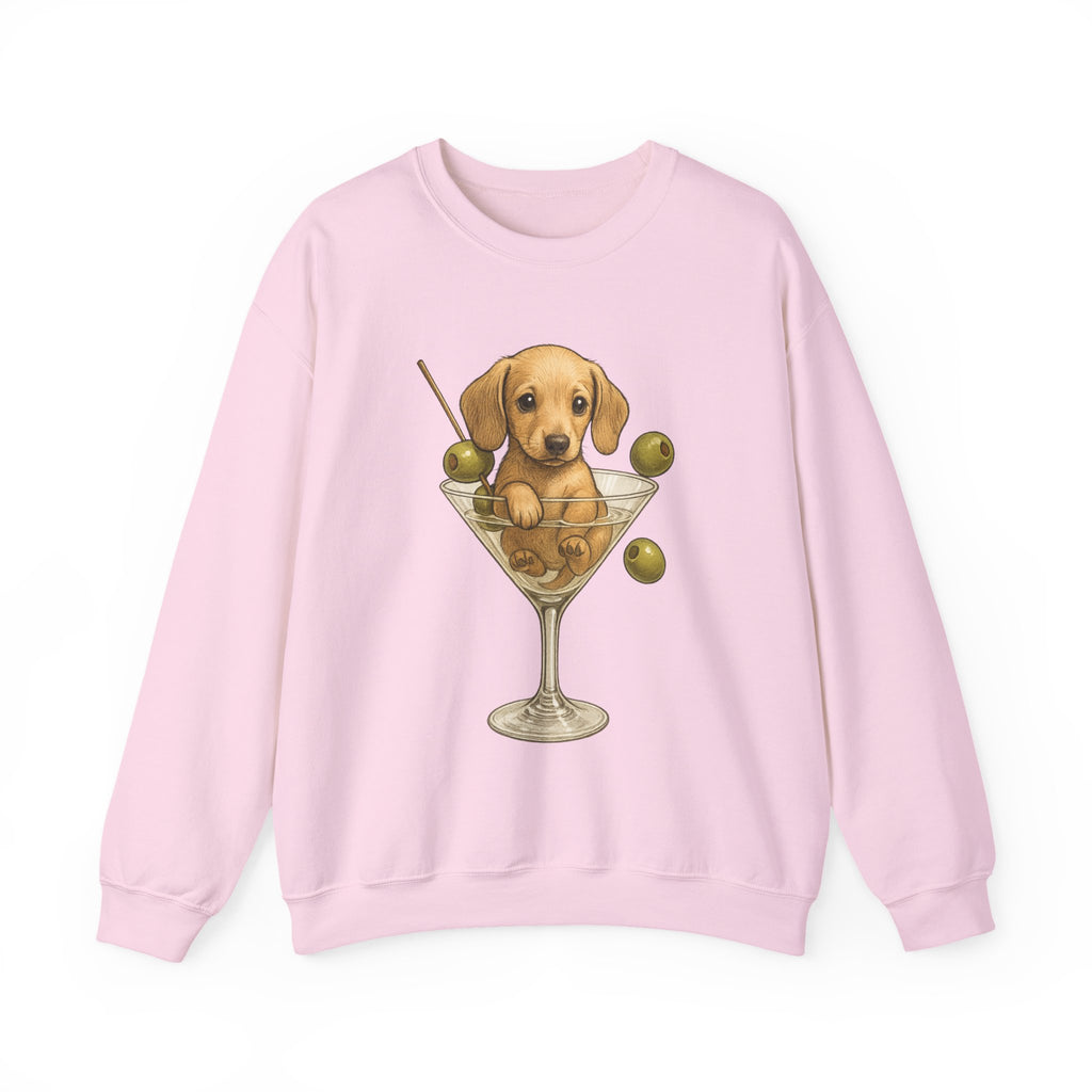 Dachshund Martini Sweatshirt — Wiener Dog Cocktail Crewneck