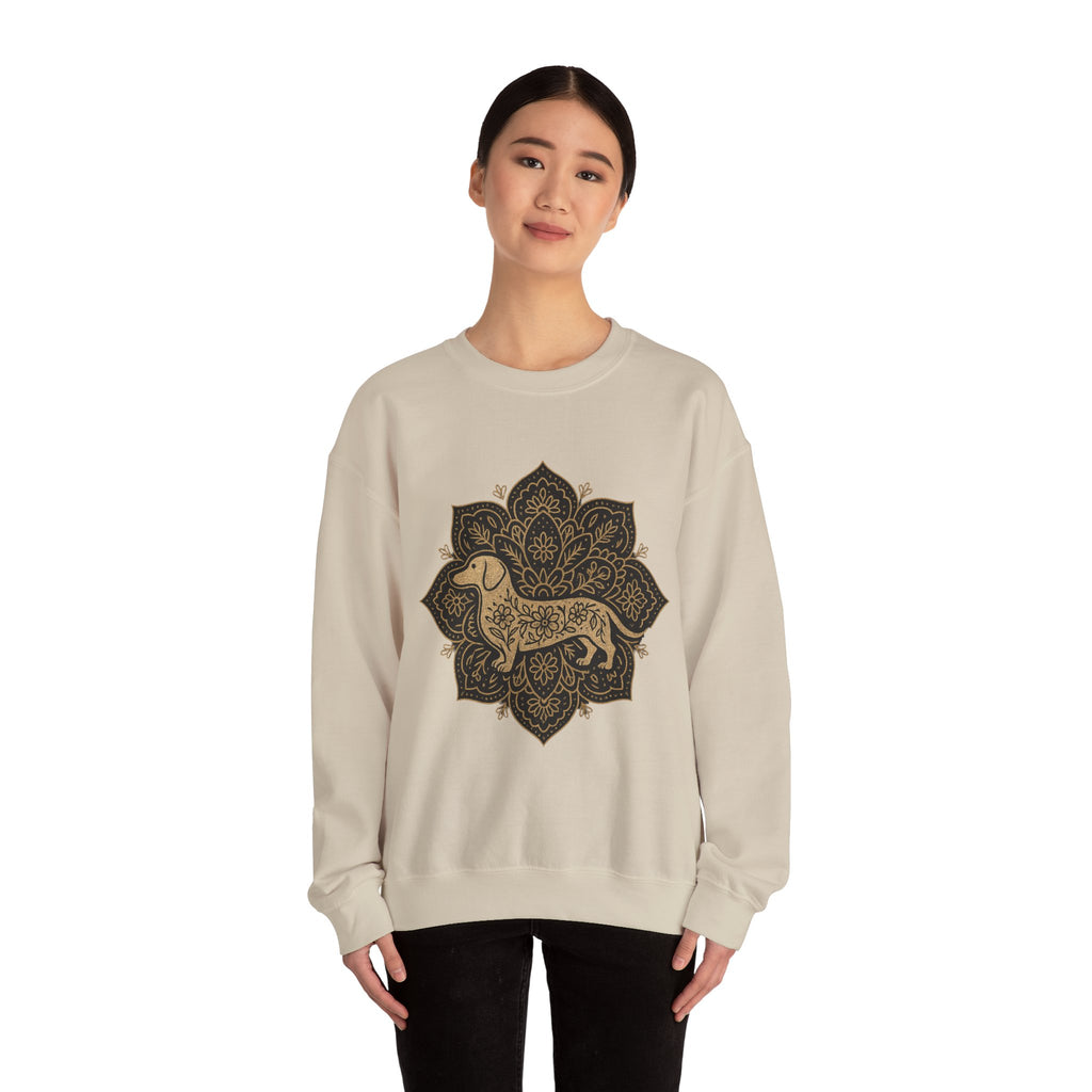 Dachshund Mandala unisex Crewneck Sweatshirt