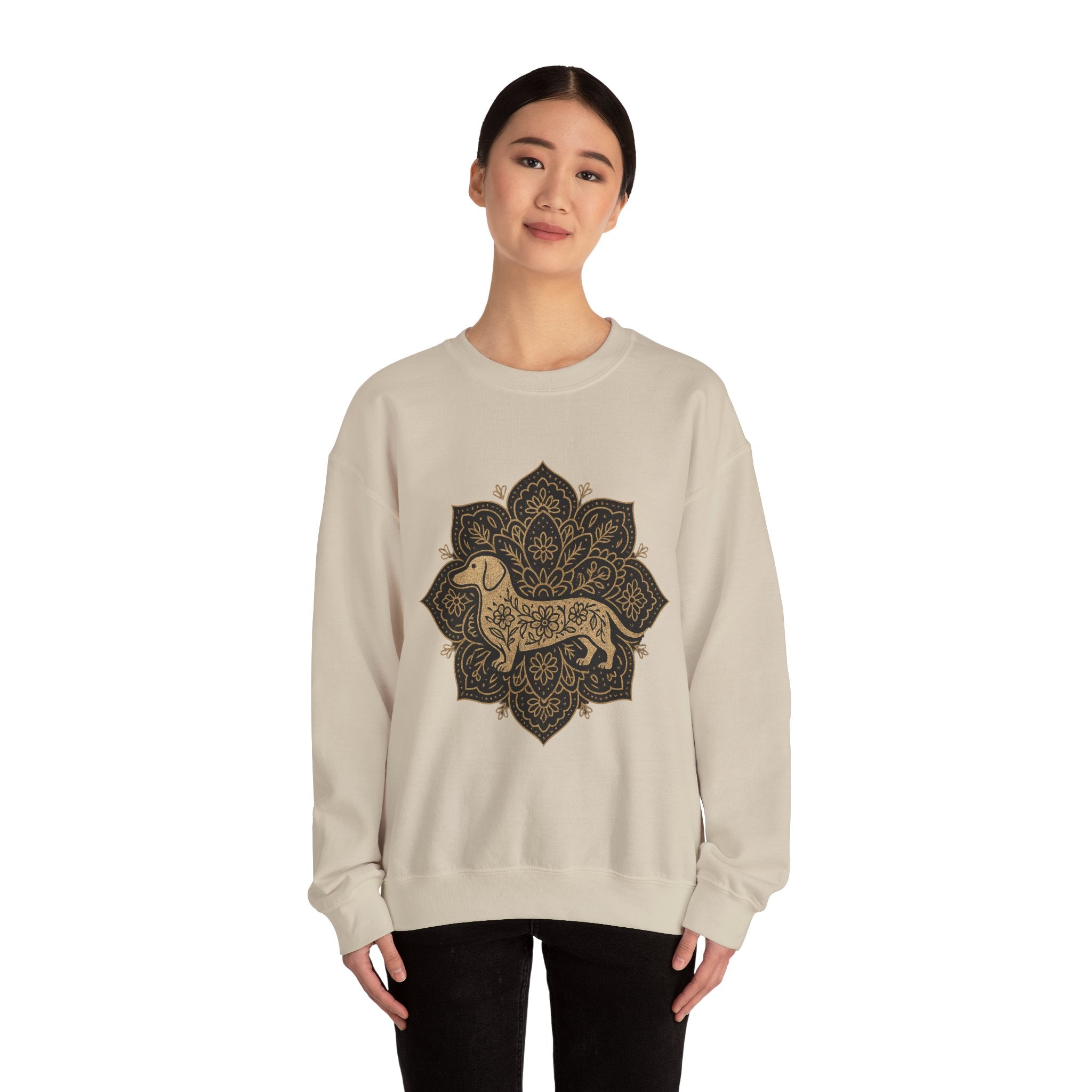 Dachshund Mandala unisex Crewneck Sweatshirt
