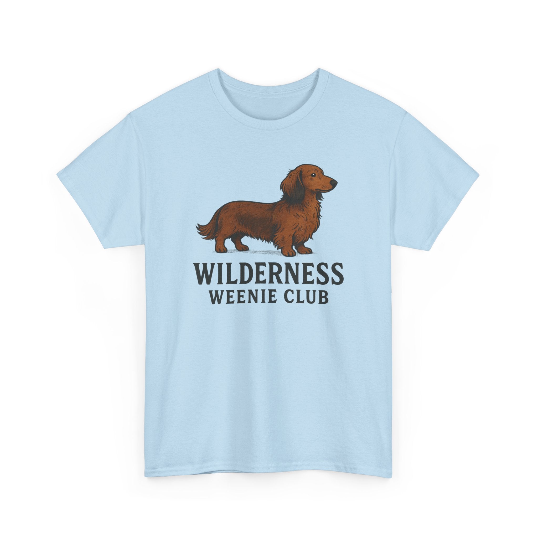 Dachshund T-Shirt — "Wilderness Weenie Club" Cute Outdoorsy Dog Tee