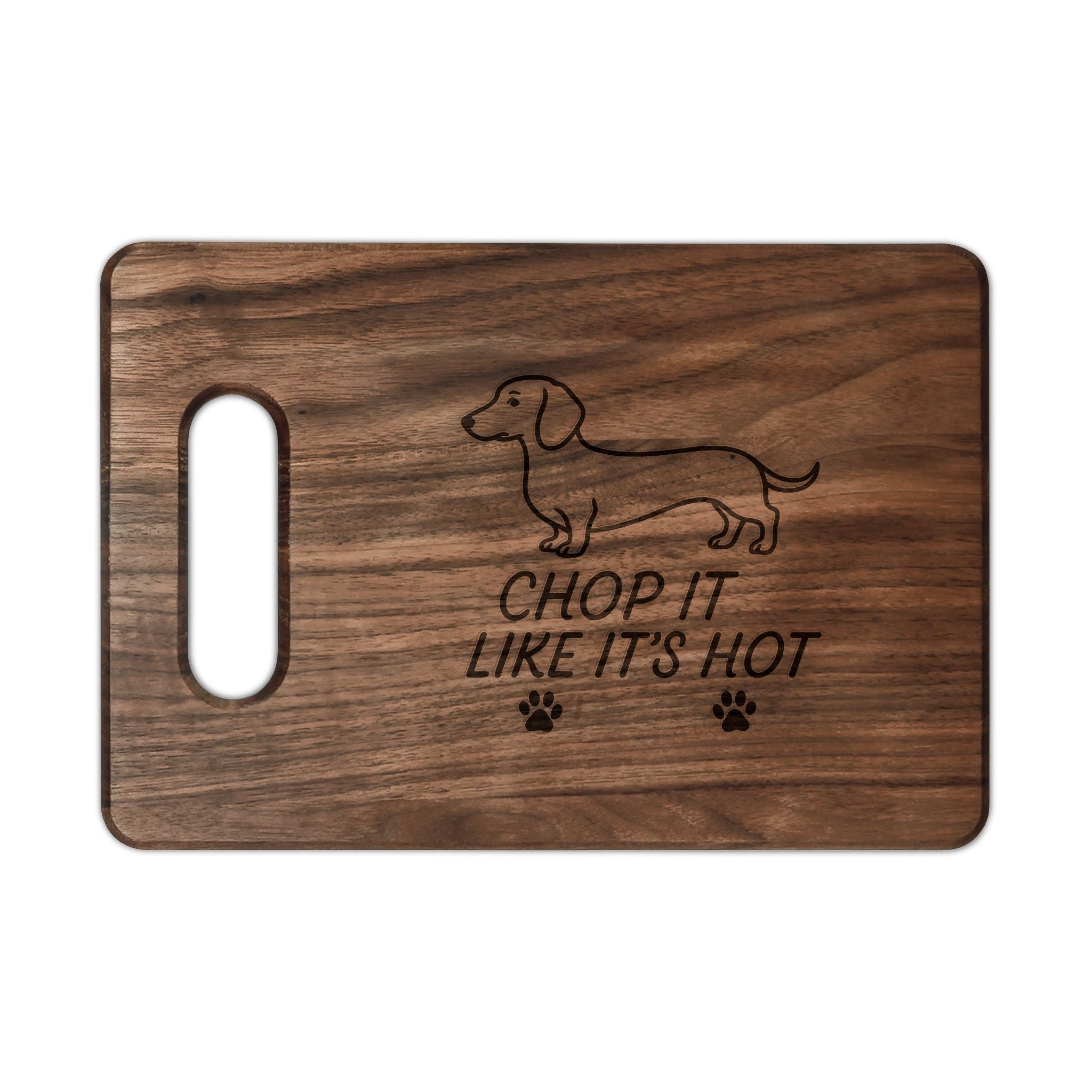 Dachshund Design cutting board walnut or maple wood