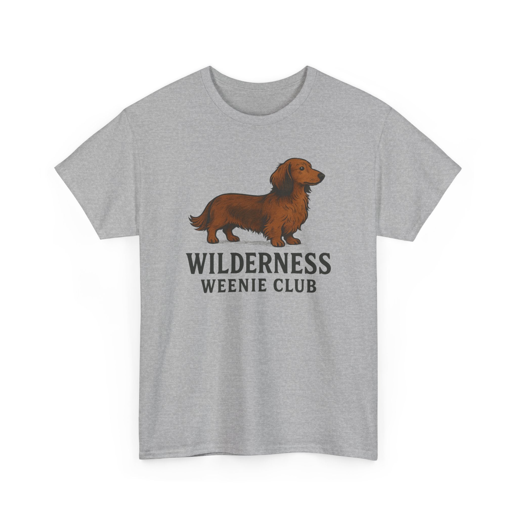 Dachshund T-Shirt — "Wilderness Weenie Club" Cute Outdoorsy Dog Tee
