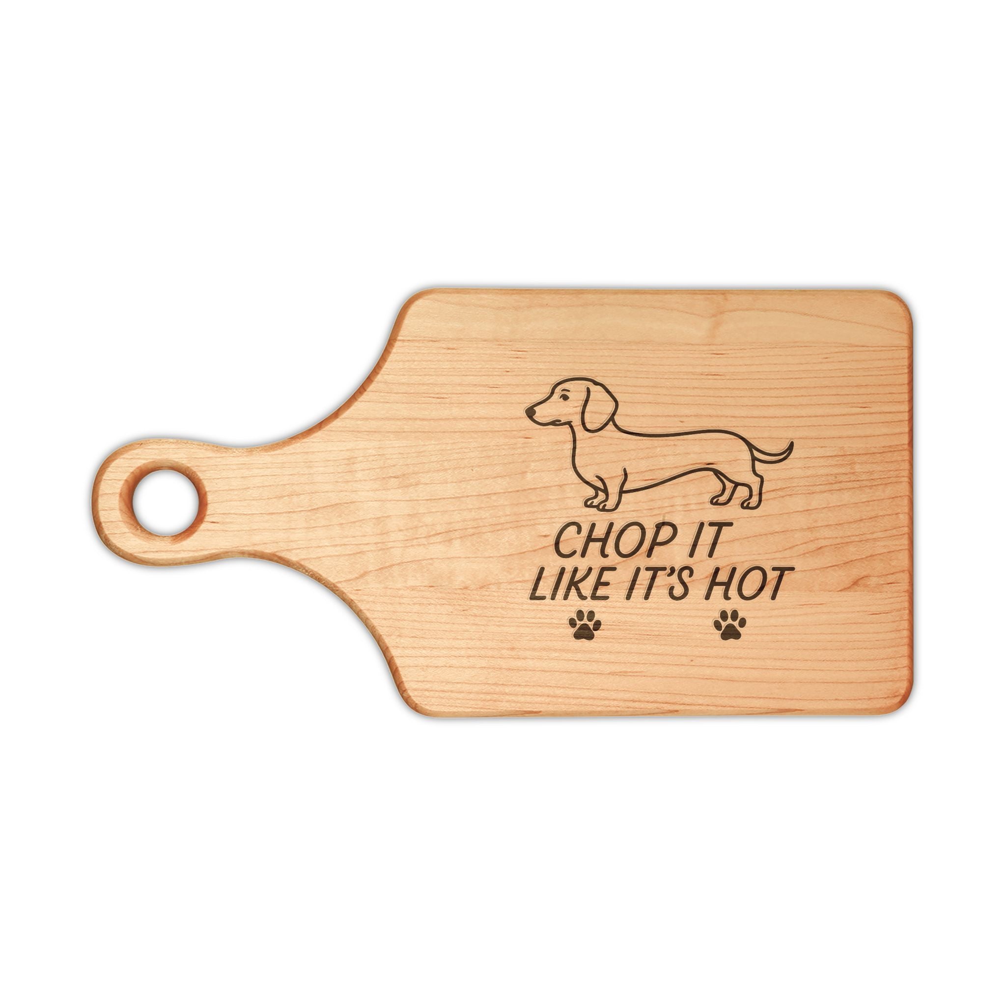 Dachshund Design cutting board walnut or maple wood