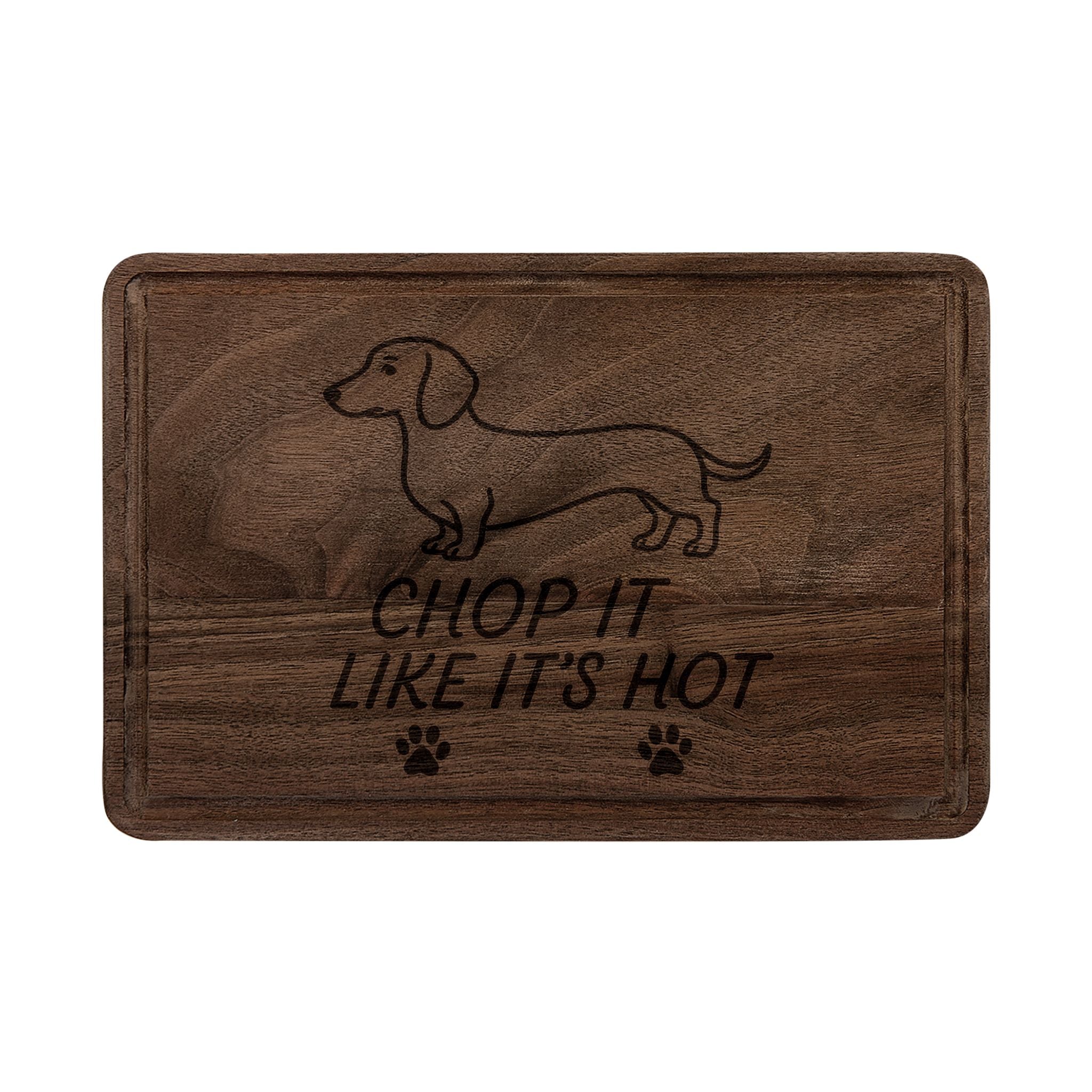 Dachshund Design cutting board walnut or maple wood