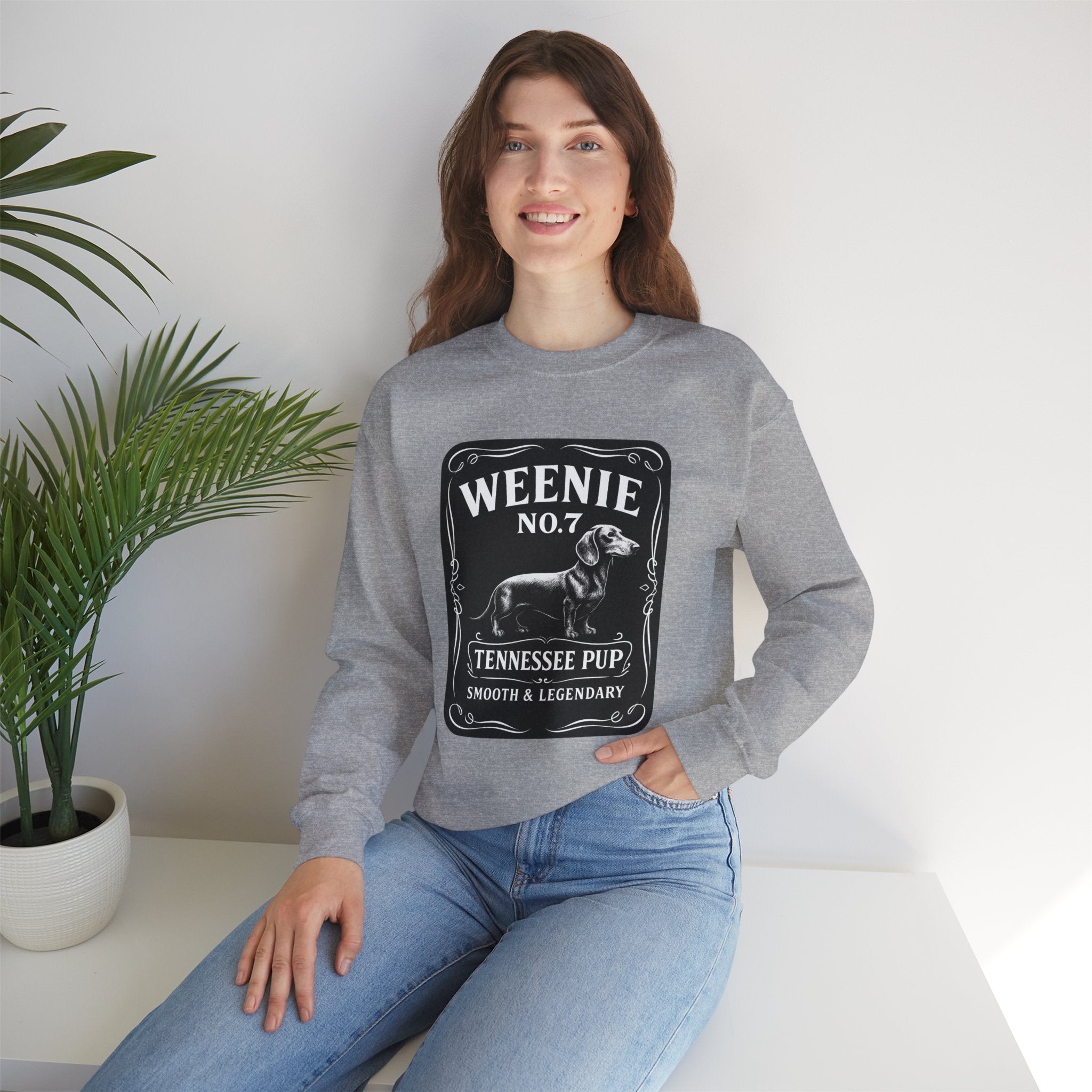 Dachshund whiskey Crewneck Sweatshirt