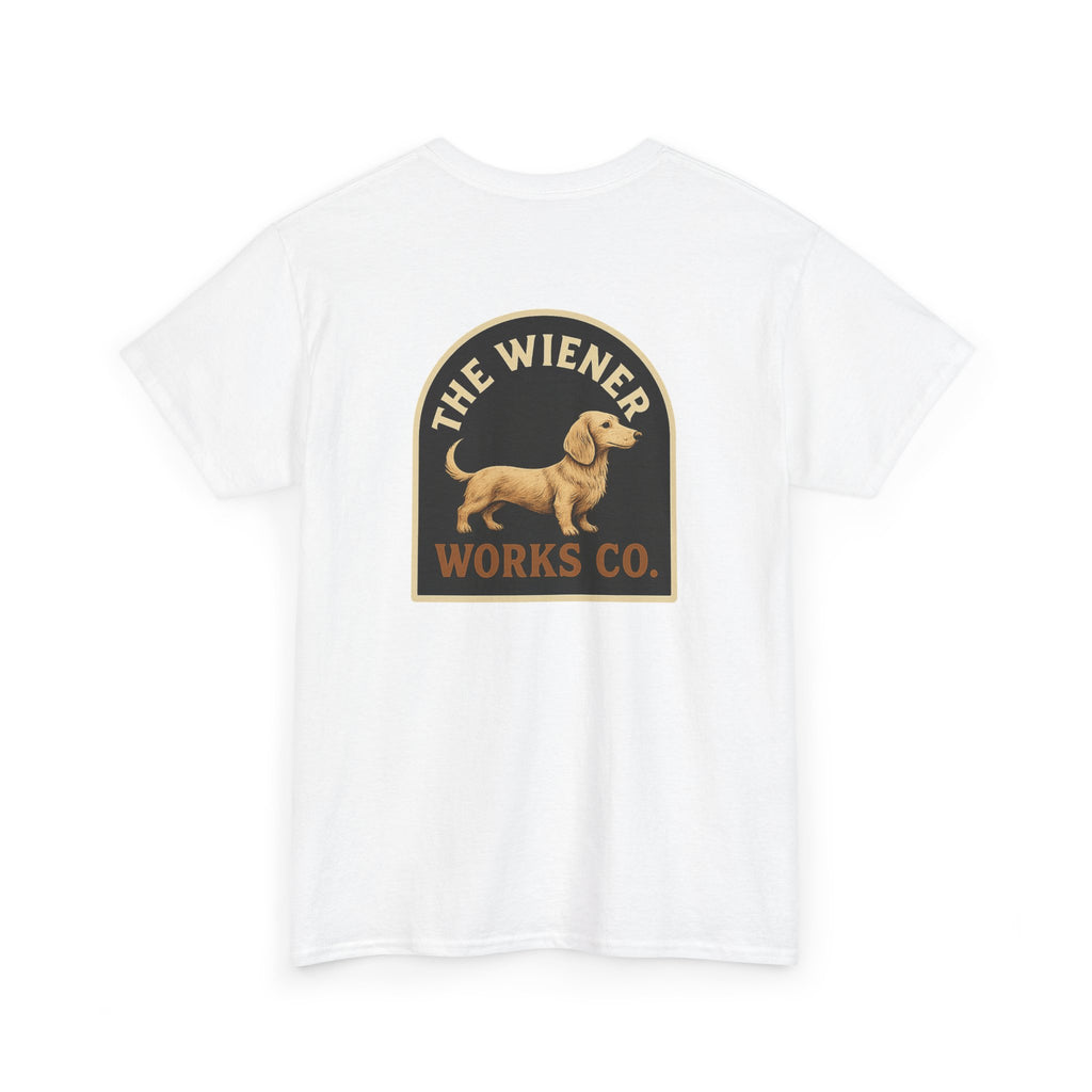 Dachshund T-Shirt — "The Wiener Works Co." Graphic Tee