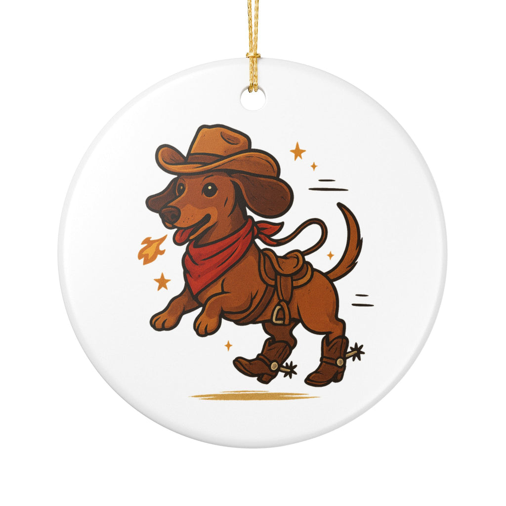 Dachshund Cowboy Ornament