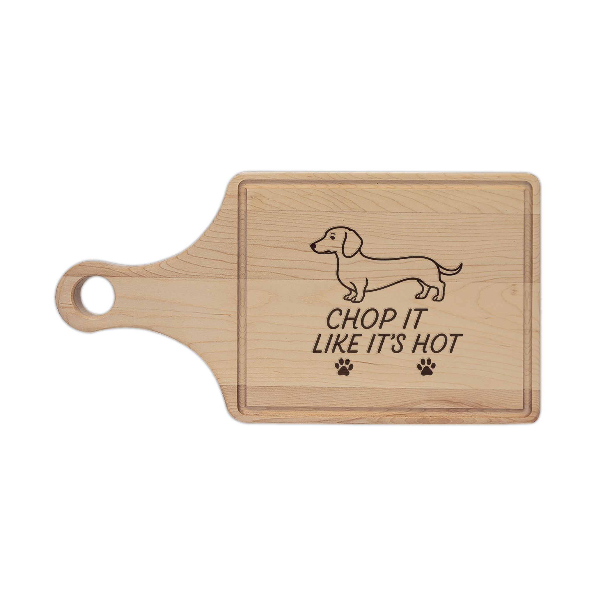 Dachshund Design cutting board walnut or maple wood