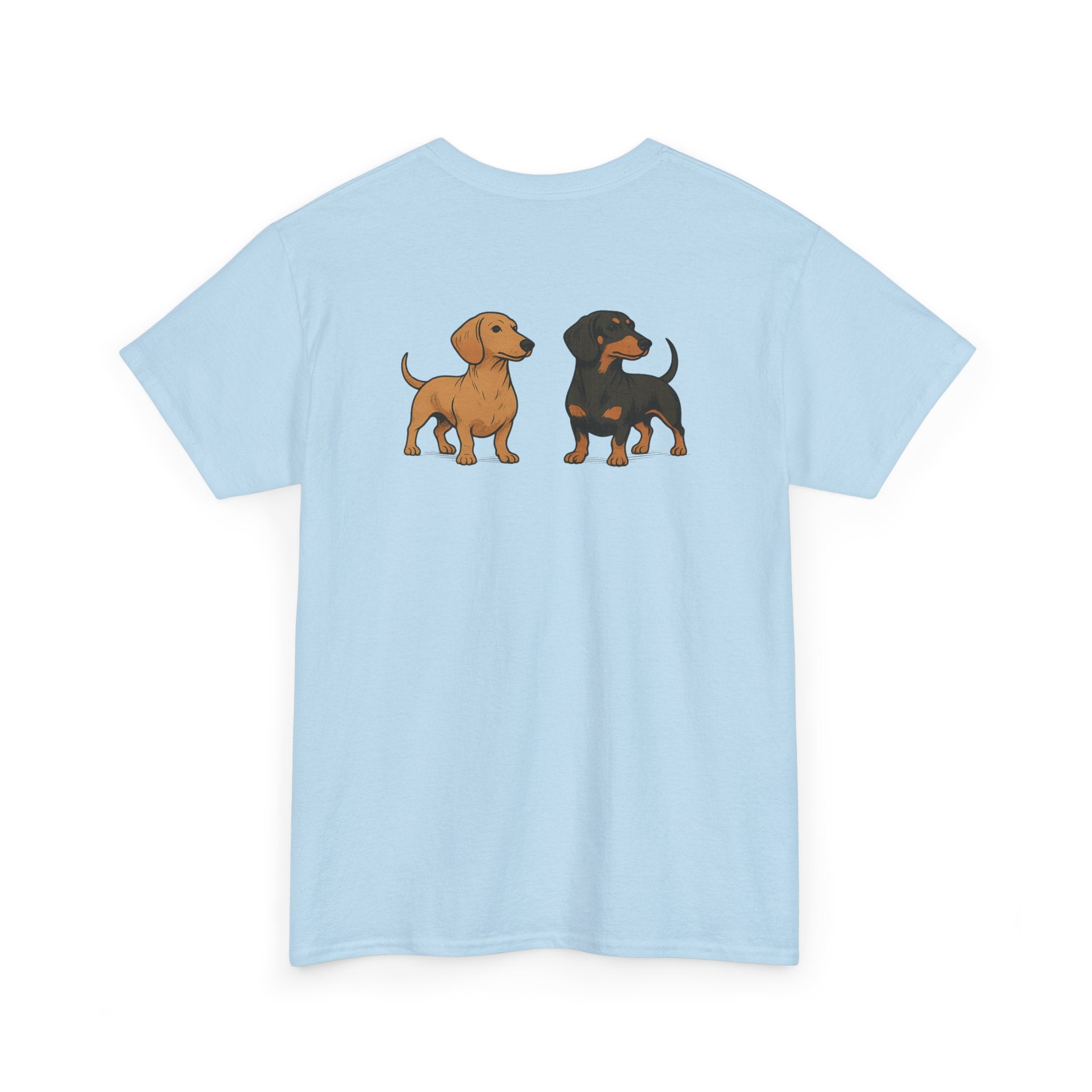 Dachshund Duo Tee – "Low Riders on Duty" Cute Wiener Dog T‑Shirt