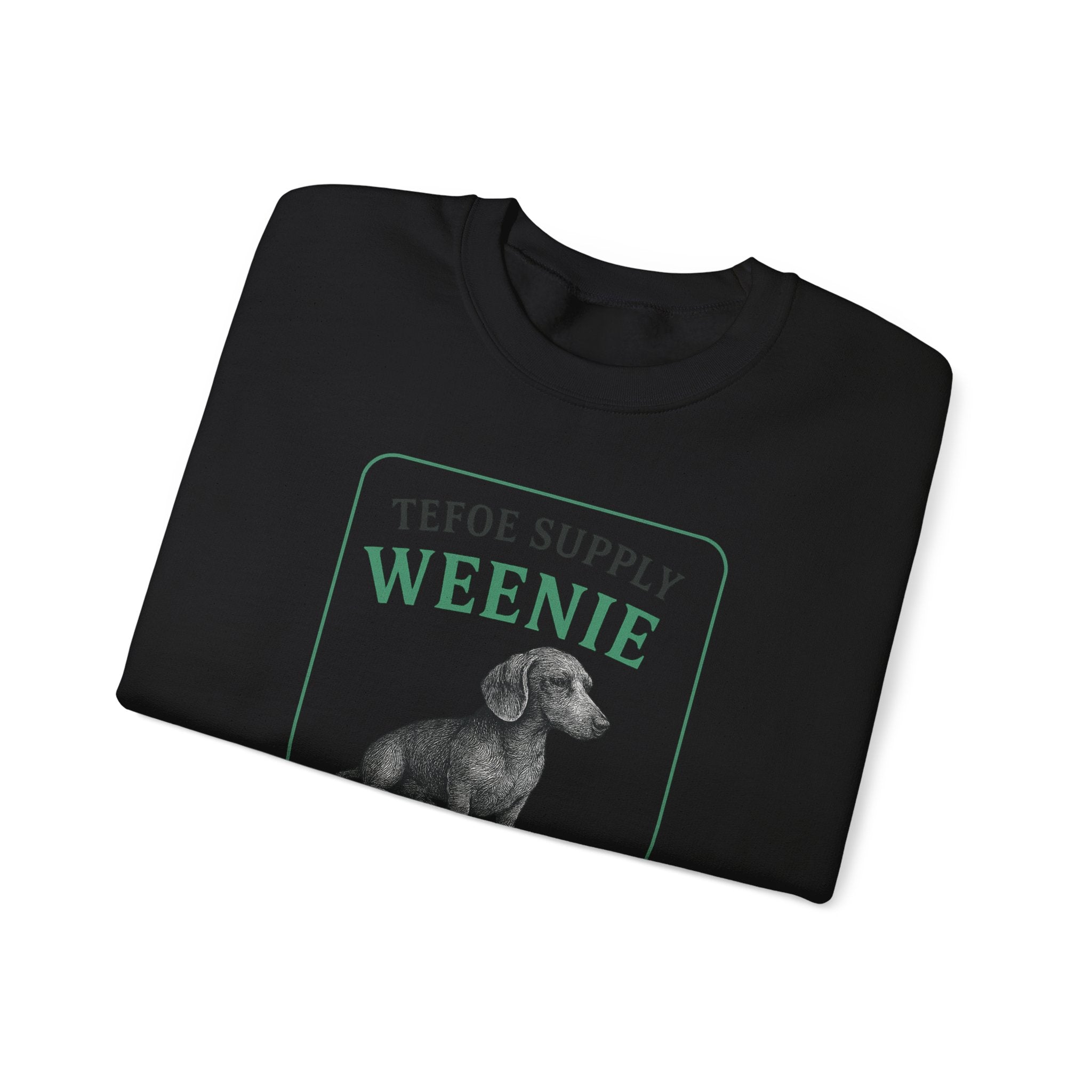 Weenie Patron Crewneck Sweatshirt — Dachshund 'Patrón' Graphic Crew