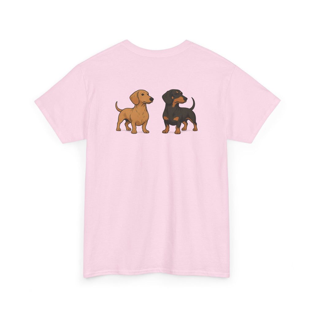 Dachshund Duo Tee – "Low Riders on Duty" Cute Wiener Dog T‑Shirt