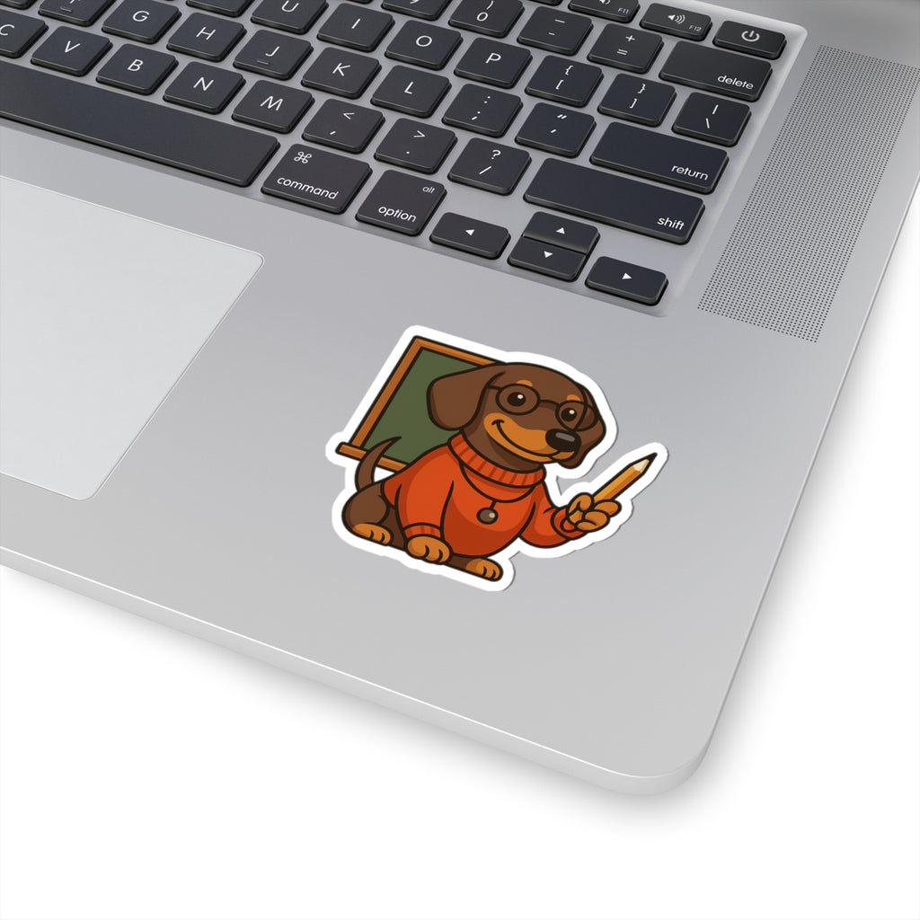 Teacher Dog Sticker, Dachshund sticker