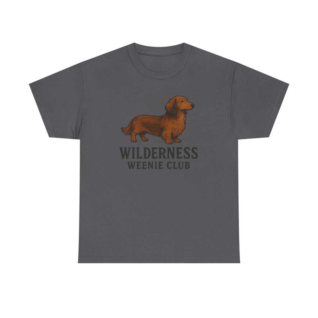 Dachshund T-Shirt — "Wilderness Weenie Club" Cute Outdoorsy Dog Tee