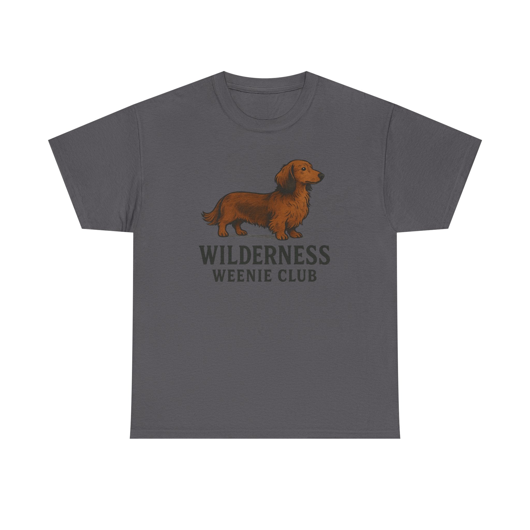 Dachshund T-Shirt — "Wilderness Weenie Club" Cute Outdoorsy Dog Tee