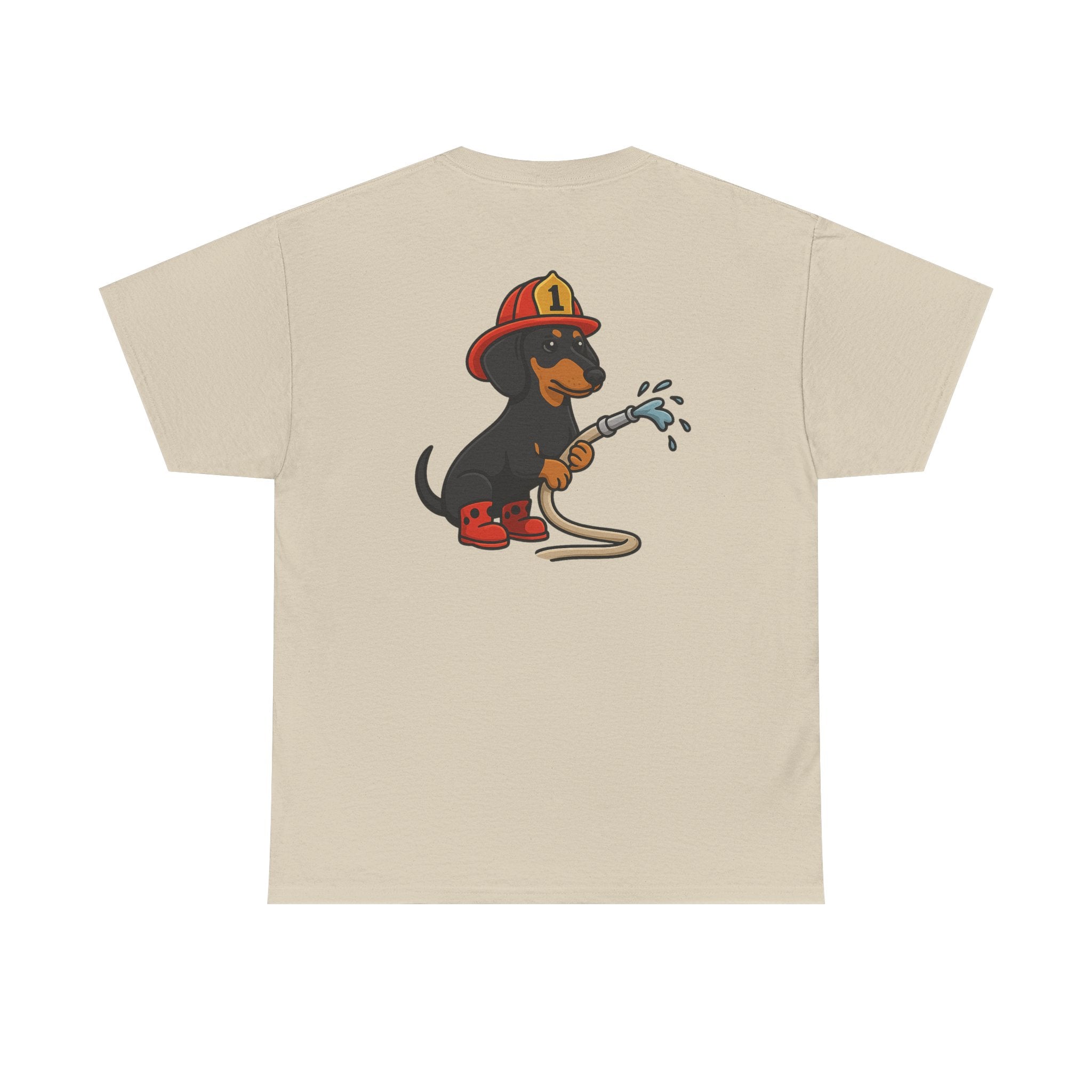 Firefighter Dachshund T-Shirt – "Fire Weenie" Cute Fireman Dog Tee