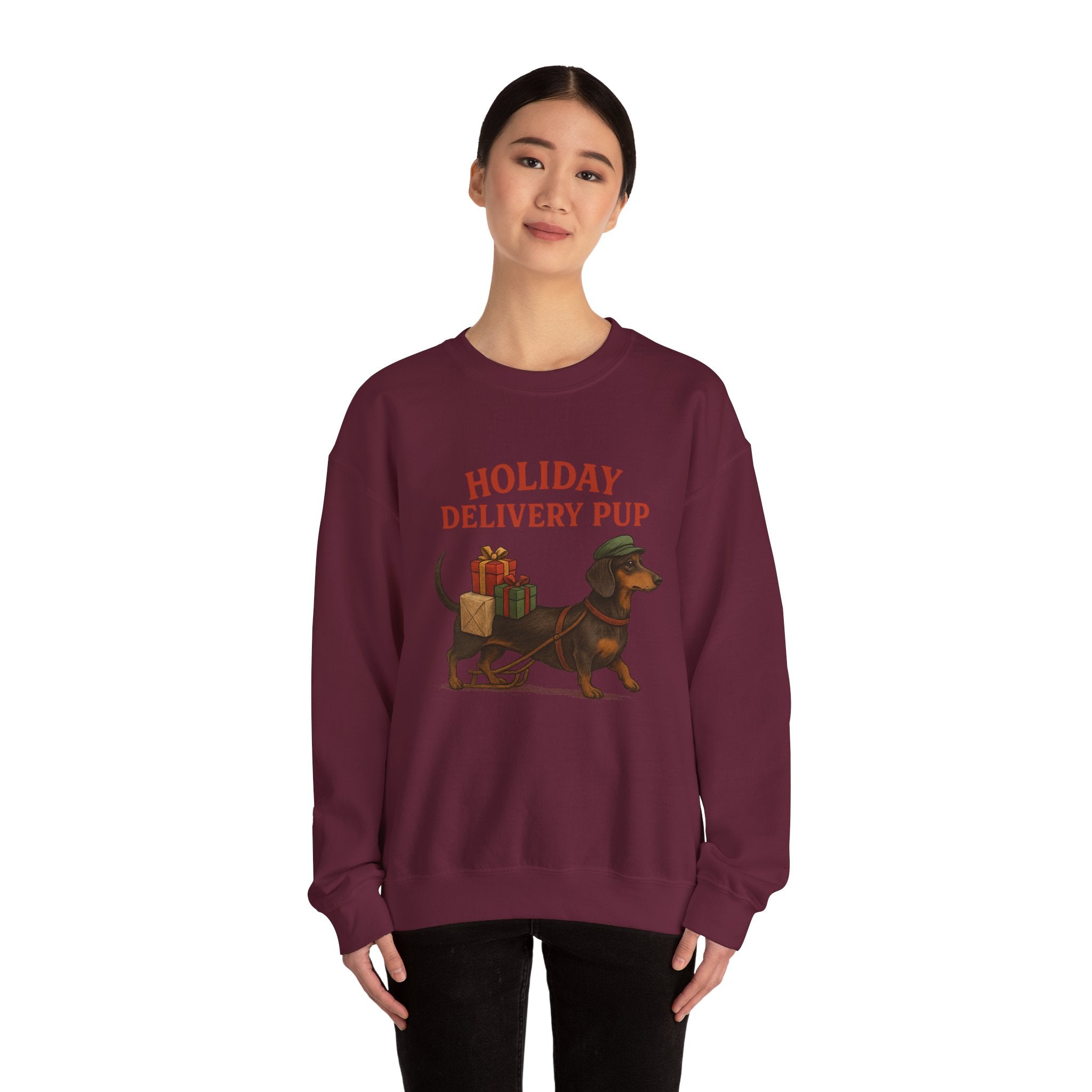 Holiday Delivery dachshund Sweatshirt – Dachshund Christmas Crewneck