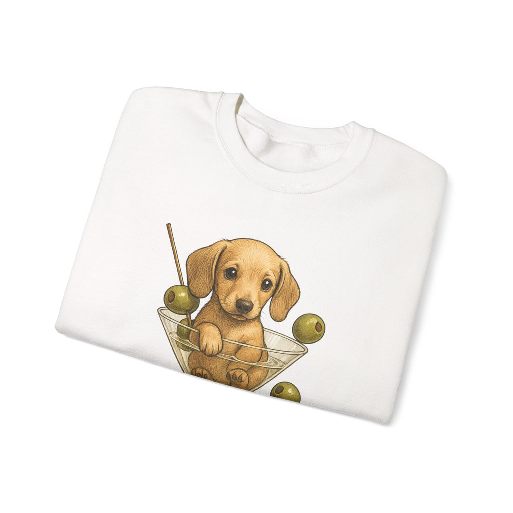 Dachshund Martini Sweatshirt — Wiener Dog Cocktail Crewneck