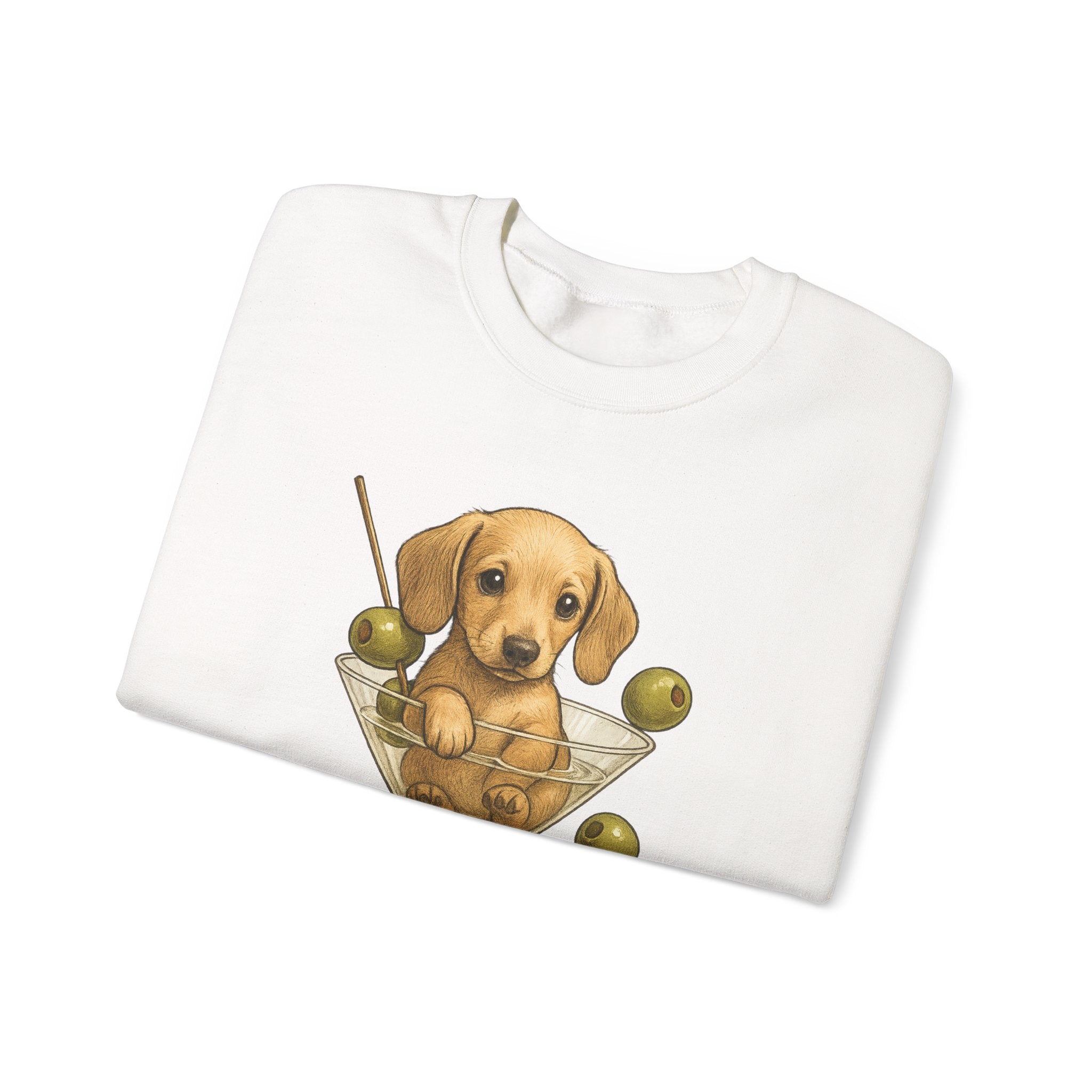 Dachshund Martini Sweatshirt — Wiener Dog Cocktail Crewneck