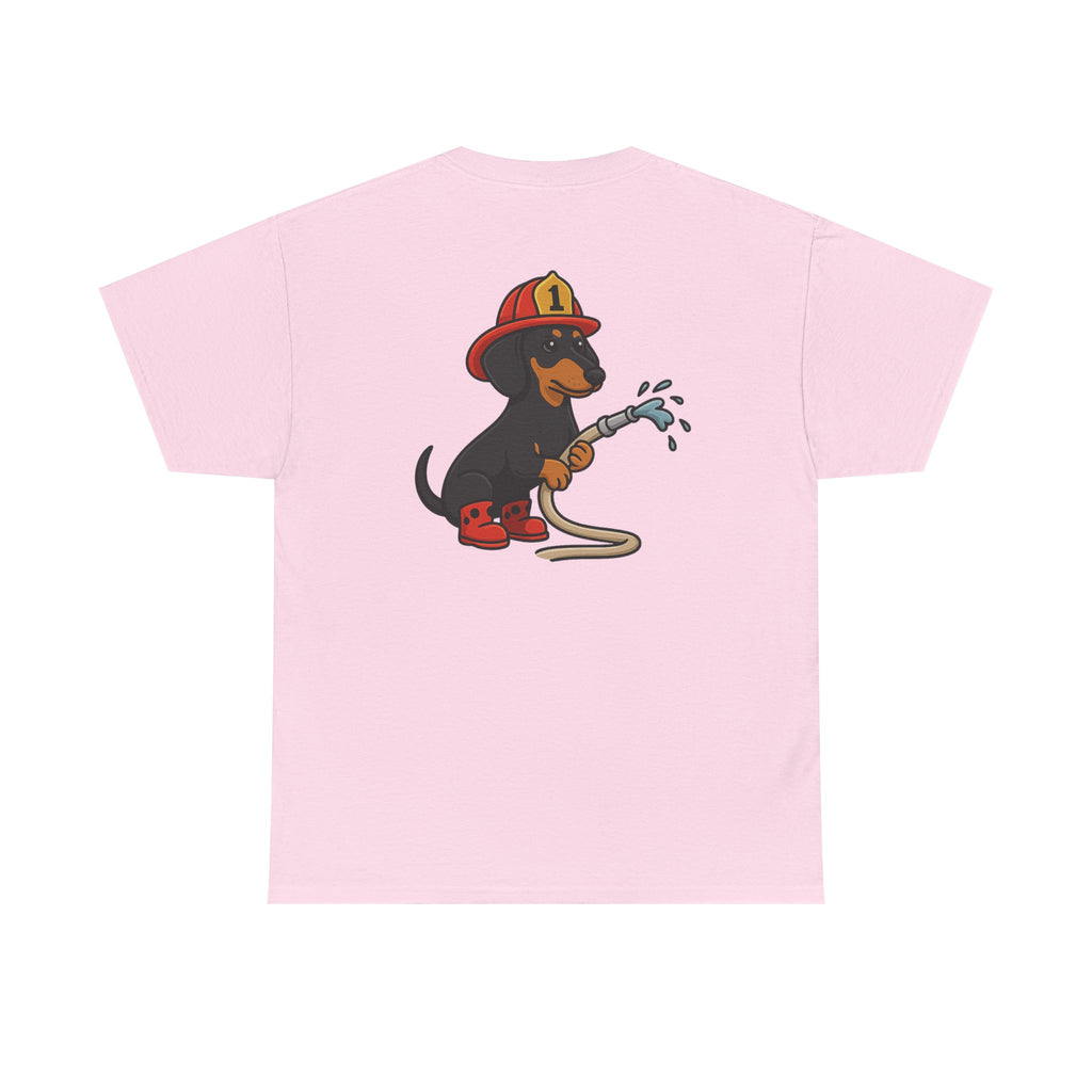 Firefighter Dachshund T-Shirt – "Fire Weenie" Cute Fireman Dog Tee