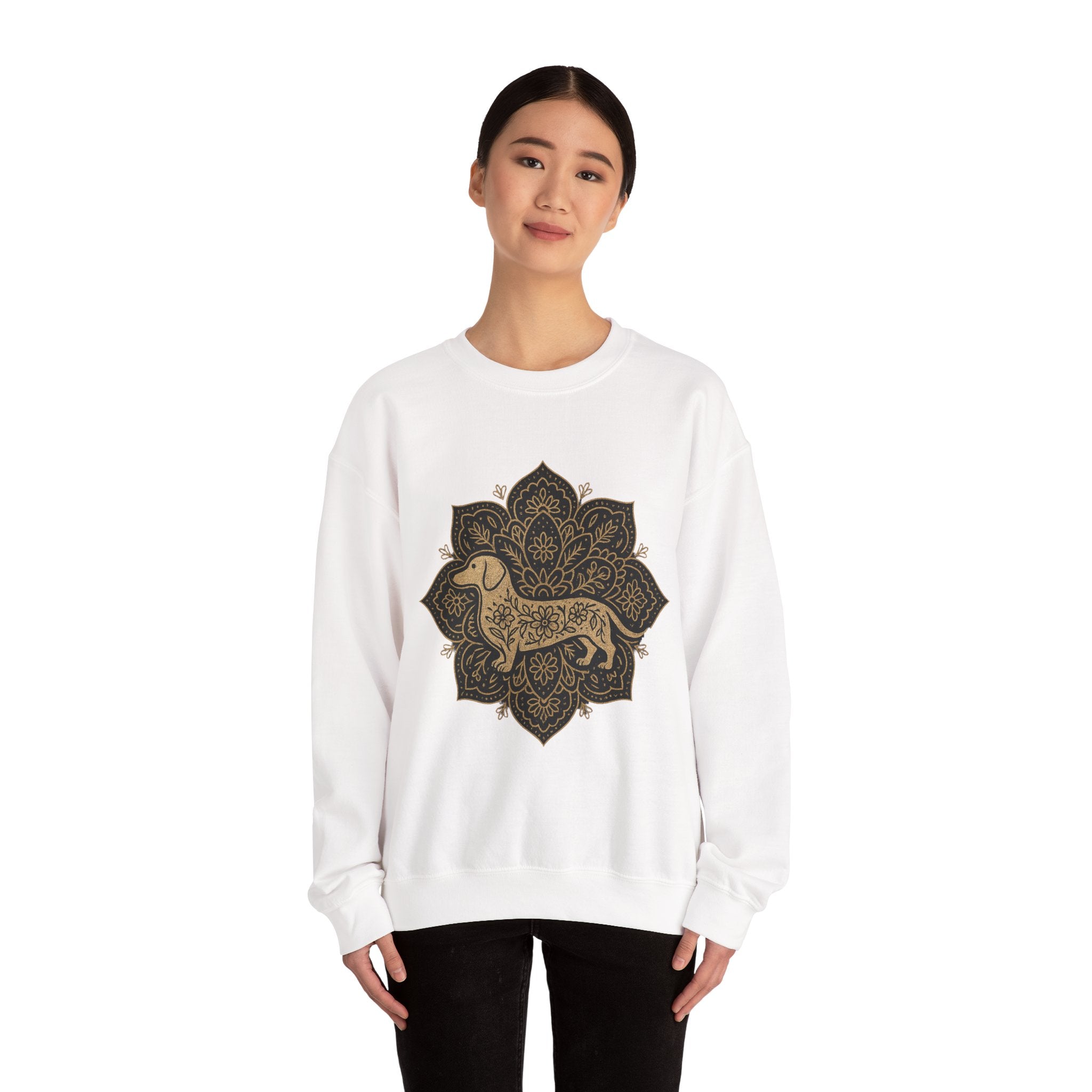 Dachshund Mandala unisex Crewneck Sweatshirt