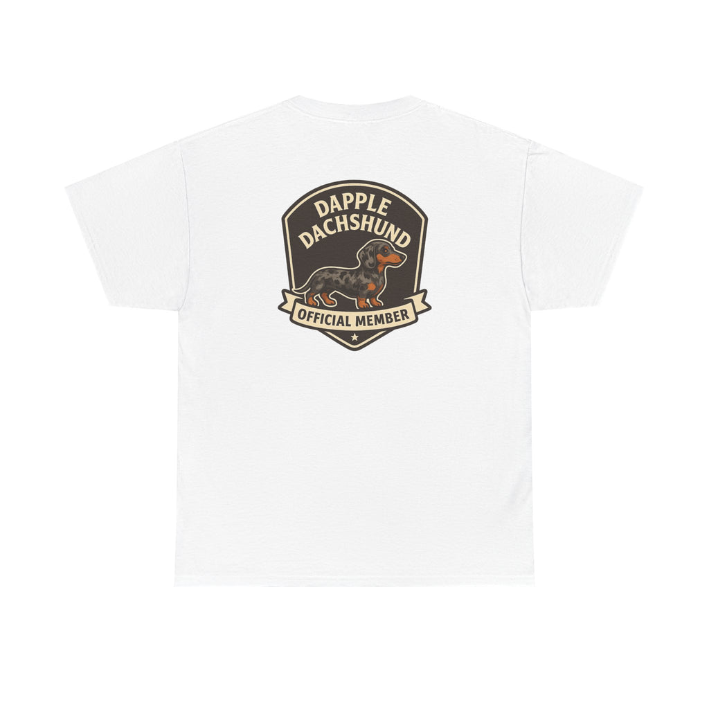 Dapple Dachshund Tee — "Official Member" Dog Lover Graphic T-Shirt