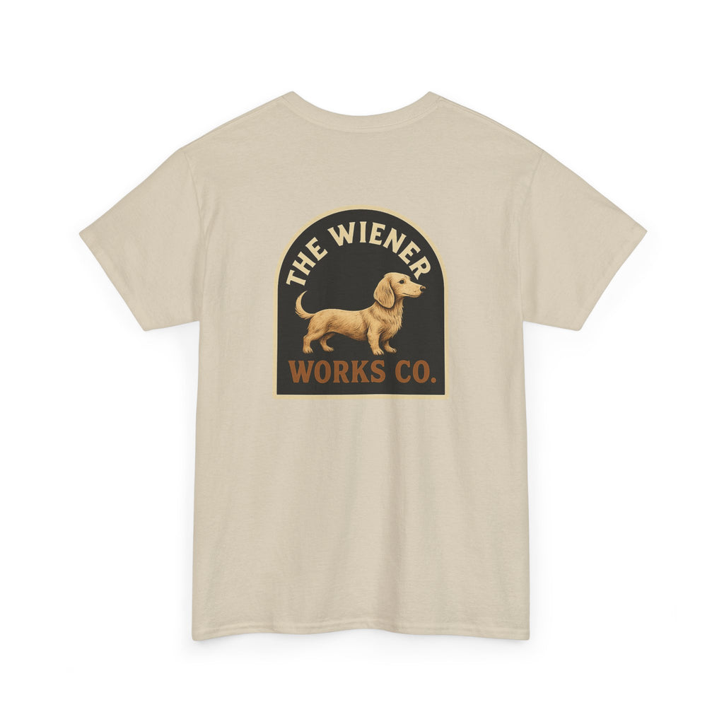 Dachshund T-Shirt — "The Wiener Works Co." Graphic Tee